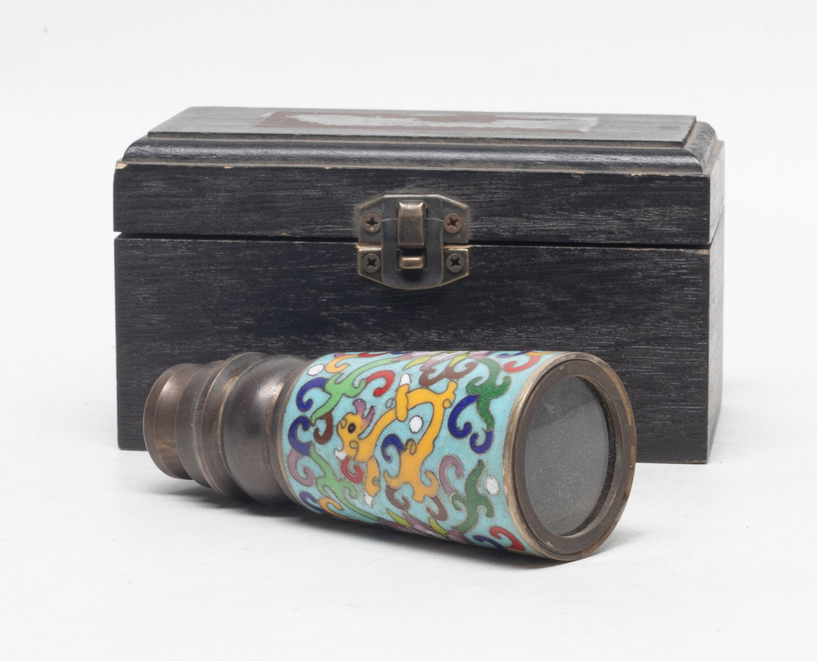Estate Cloisonne on Brass Telescope (1 of 7)