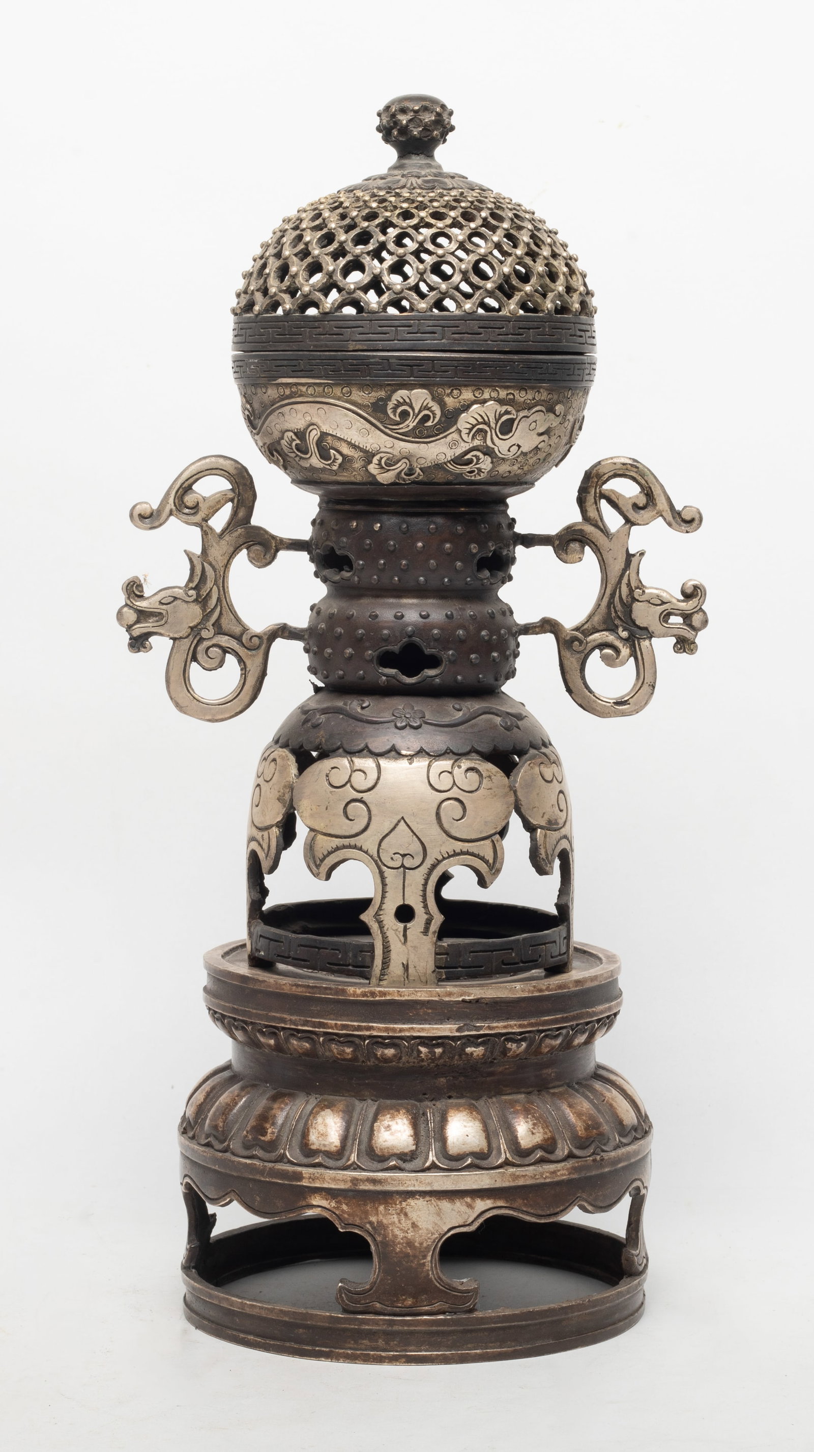 Tall Chinese Export Bronze Incense Burner (1 of 14)