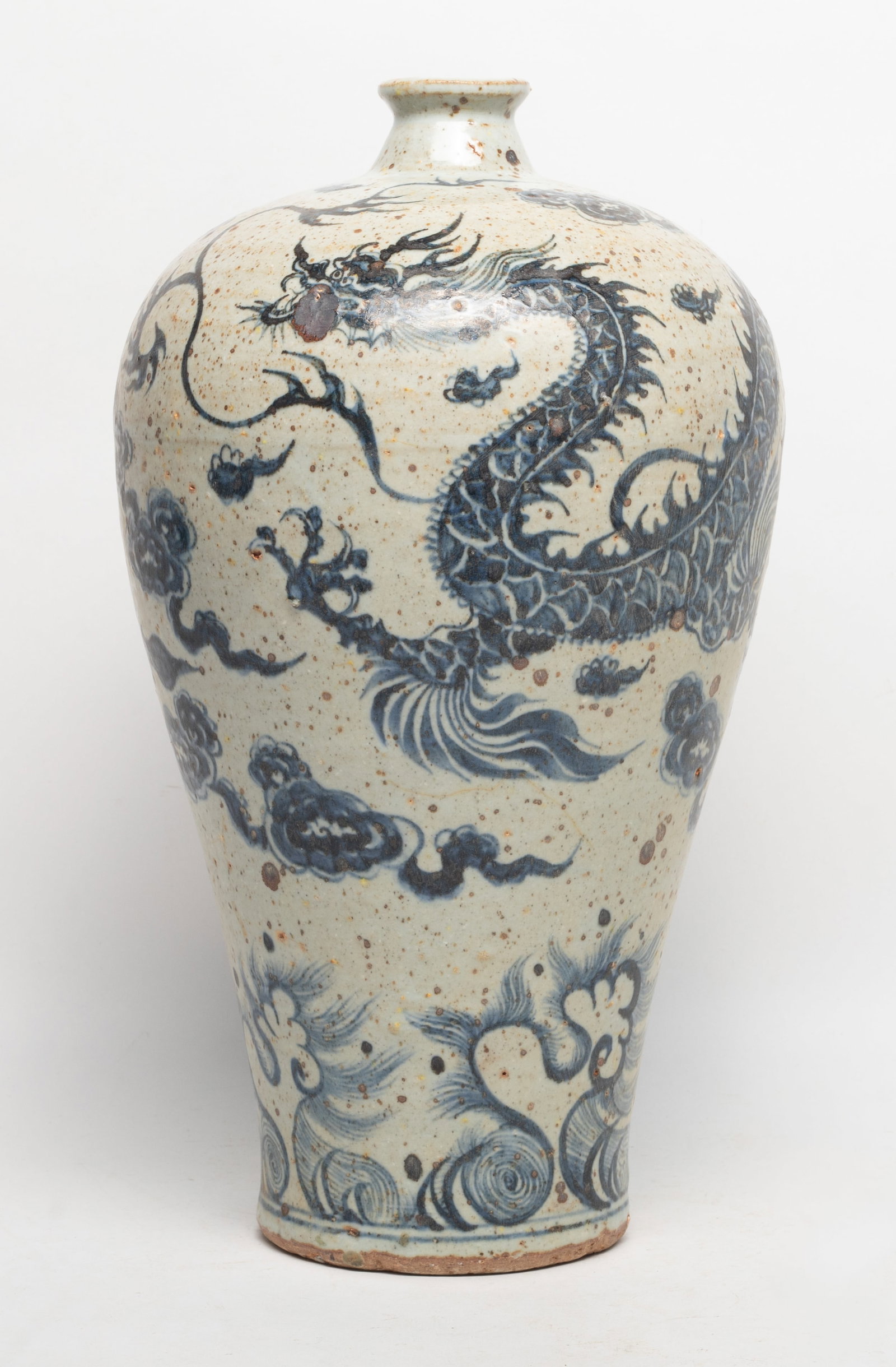 Rare Korean Blue & White Dragon Vase (1 of 17)