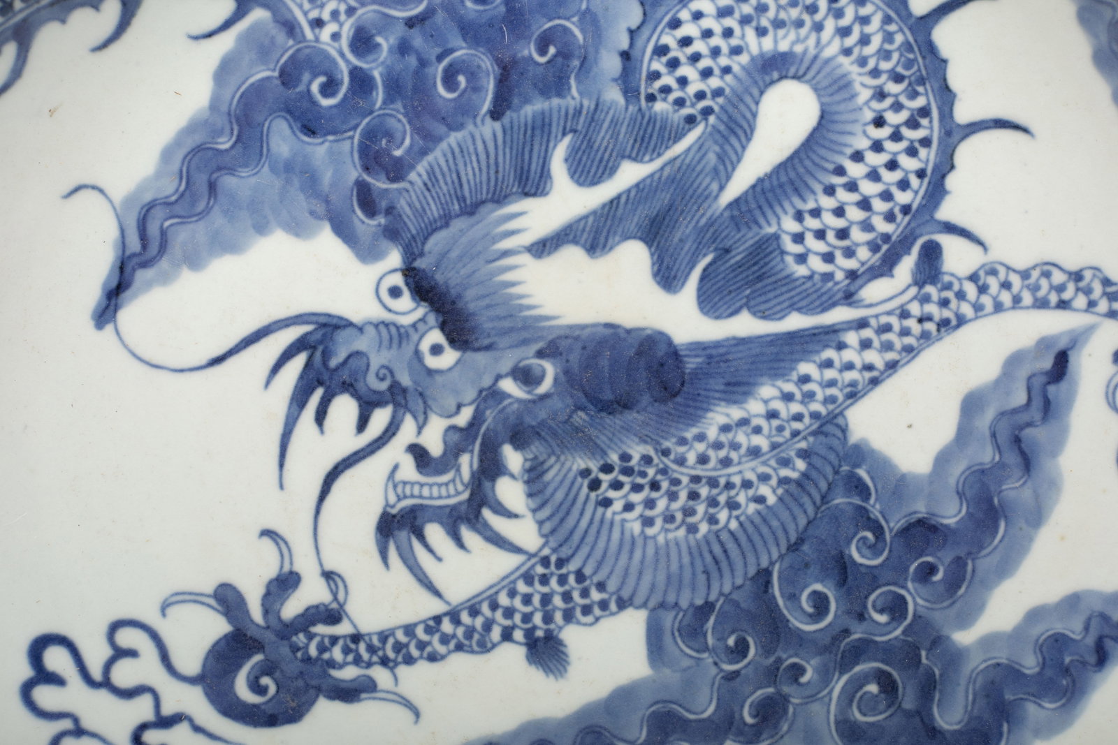Large Chinese Export Dragon Plate - 5