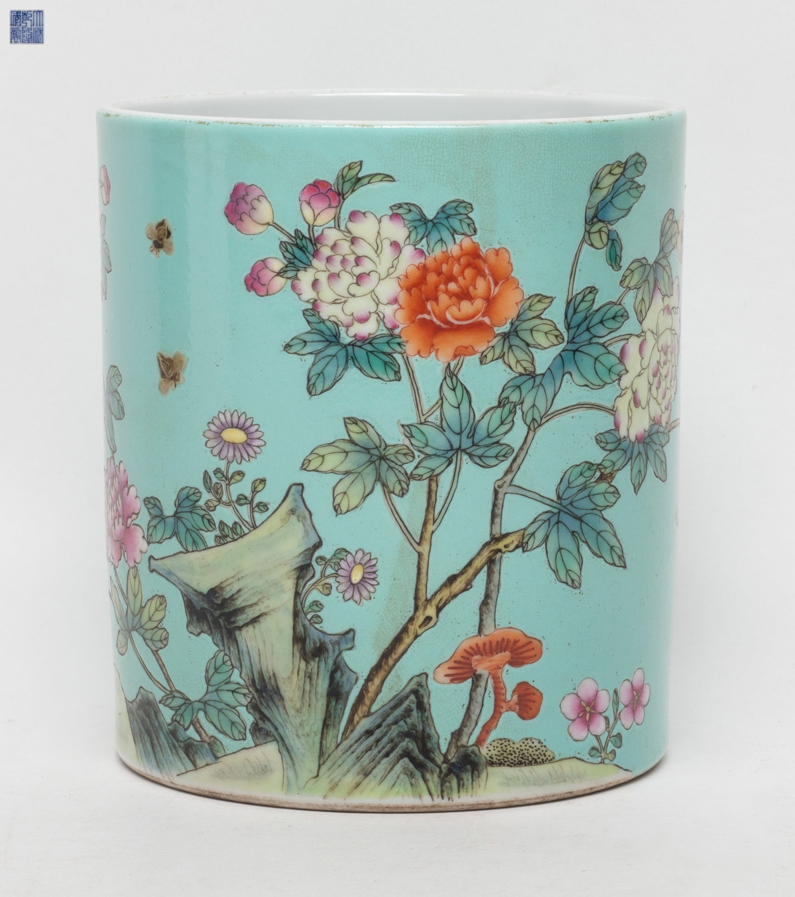 Chinese Enameled Porcelain Brush Pot (1 of 12)