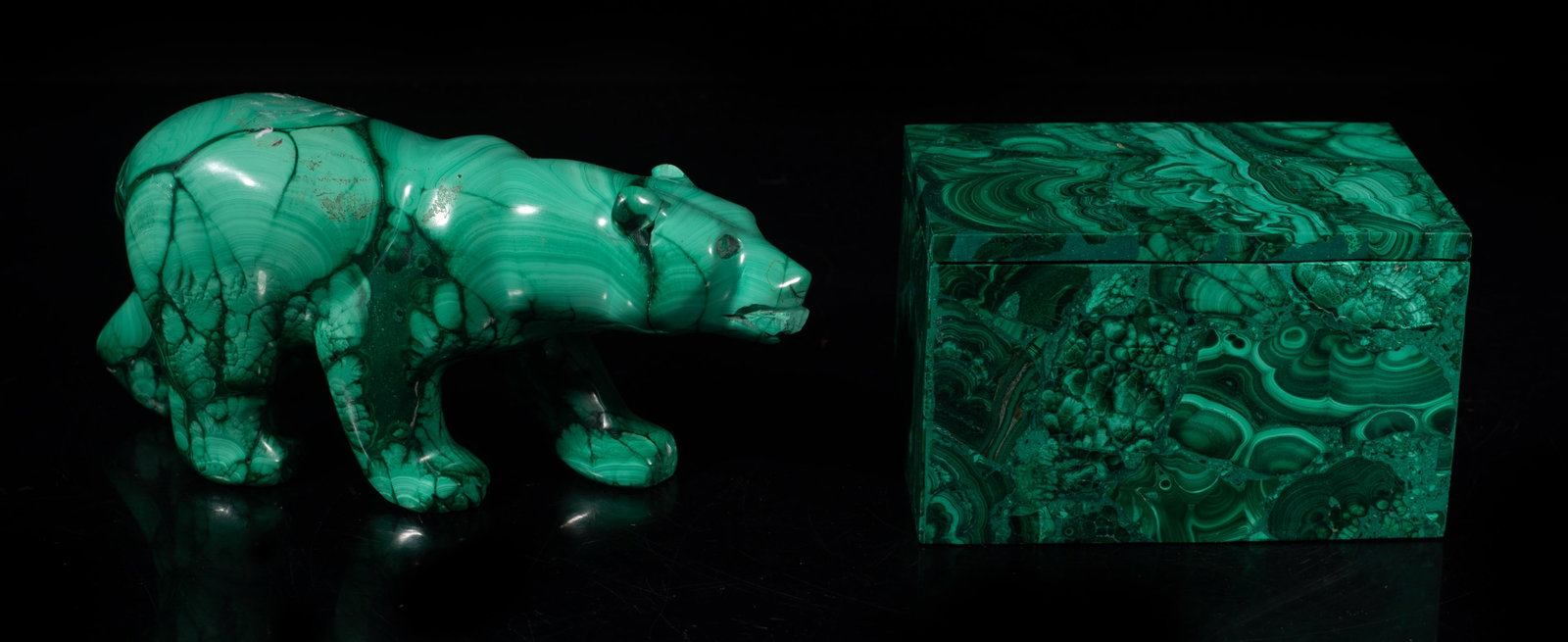 Estate Malachite Box & Sculpture (1 of 16)