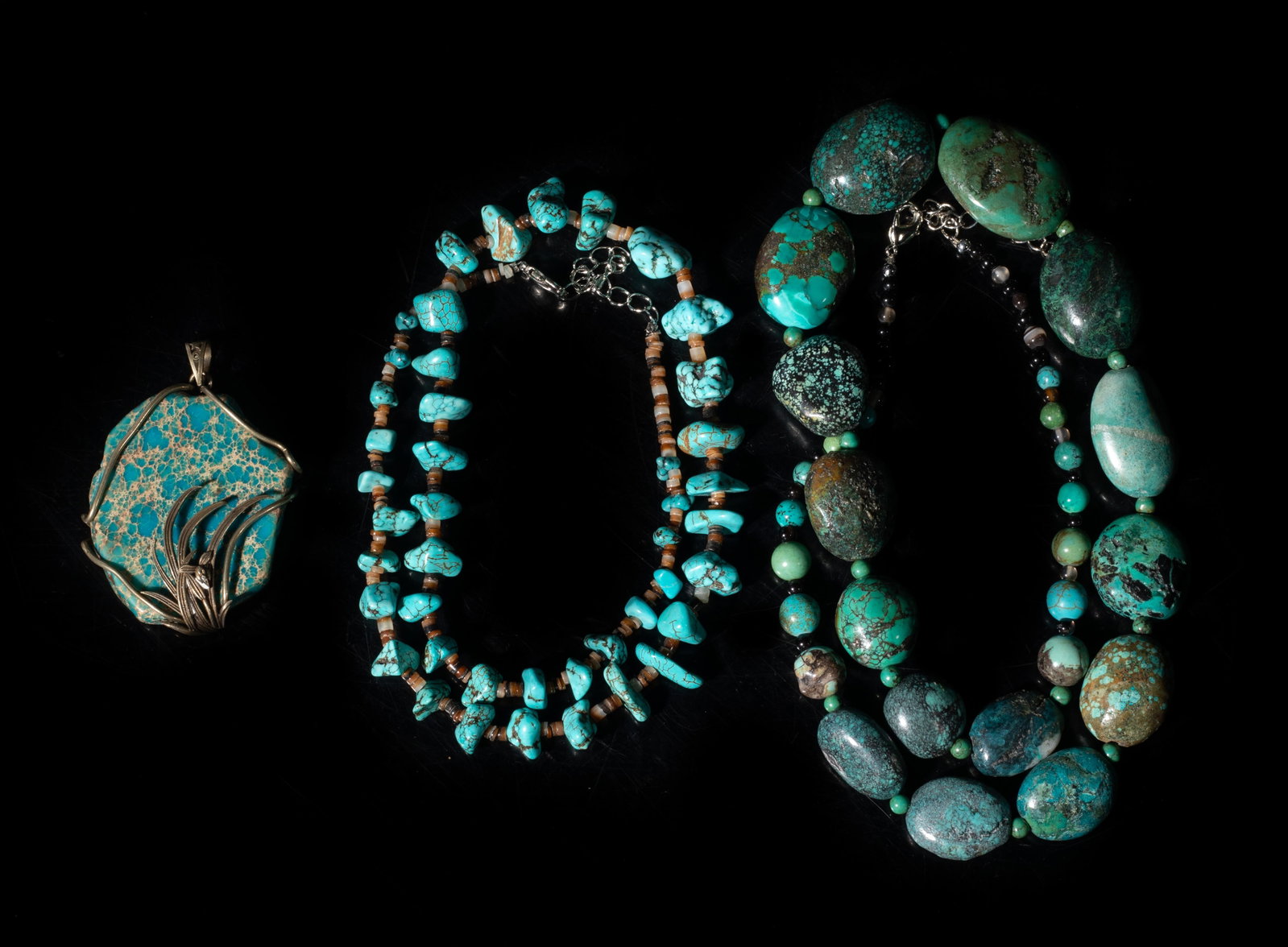 Vintage Native American Type Gemstone Necklace (1 of 12)