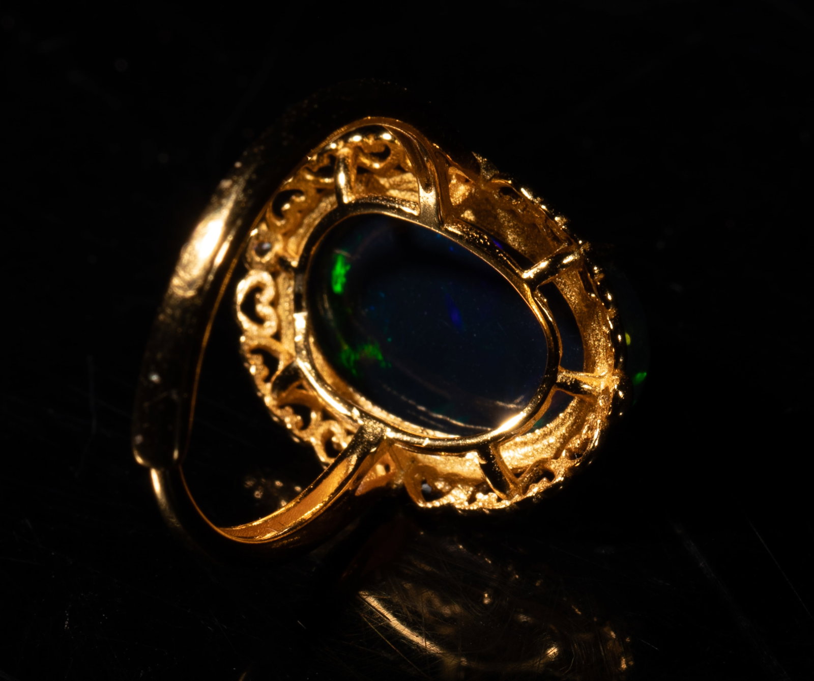 Rare Fire Opal Stone Ring - 5