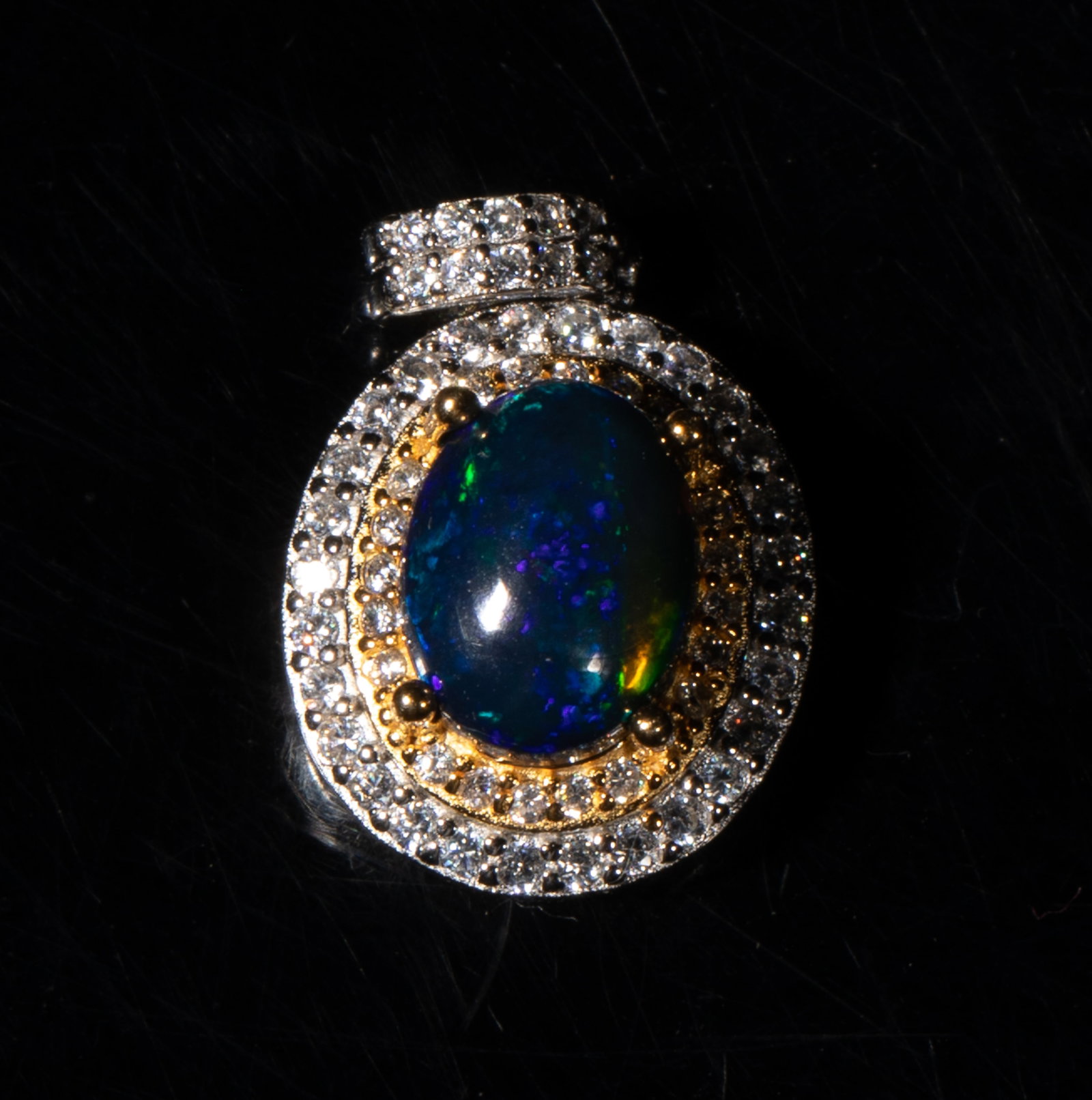 Rare Fire Opal Stone Pendant - 3