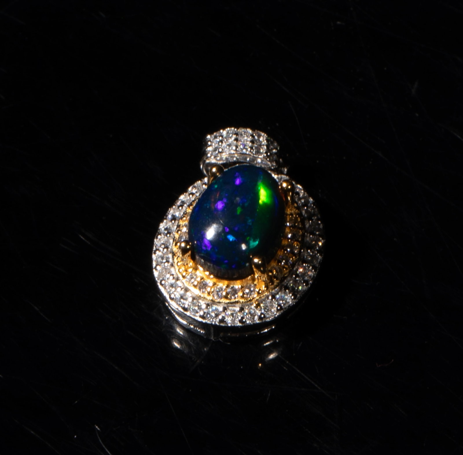 Rare Fire Opal Stone Pendant - 4