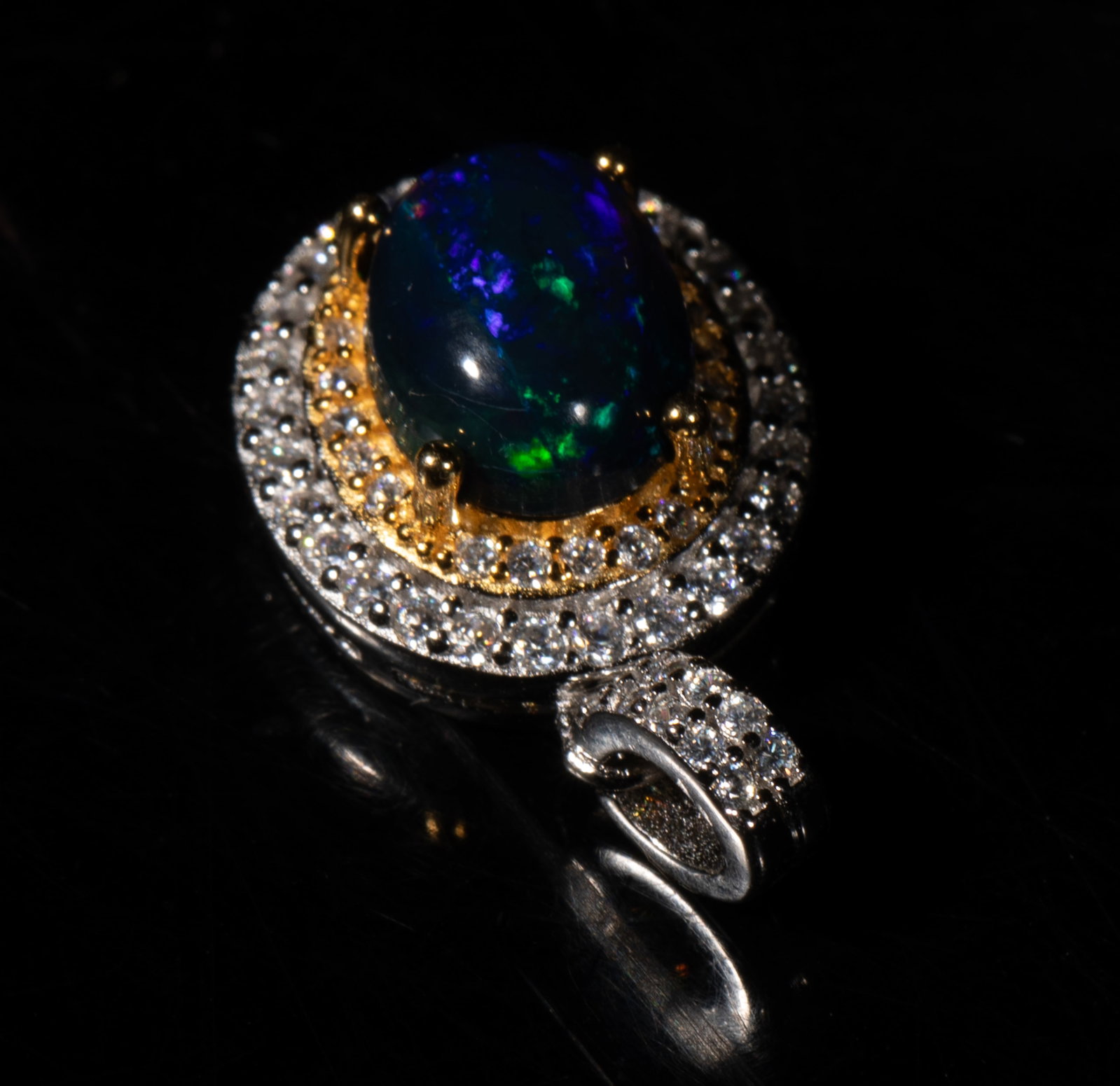Rare Fire Opal Stone Pendant - 7