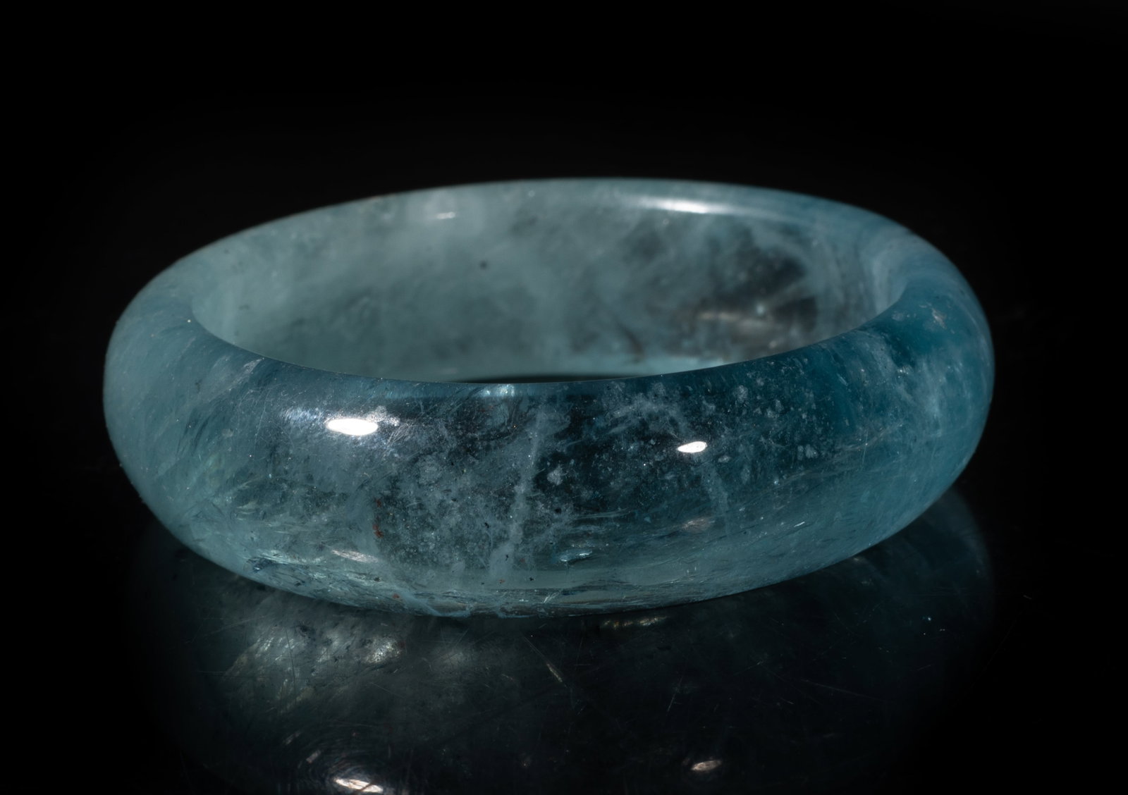High Quality Aquamarine Bangle - 3