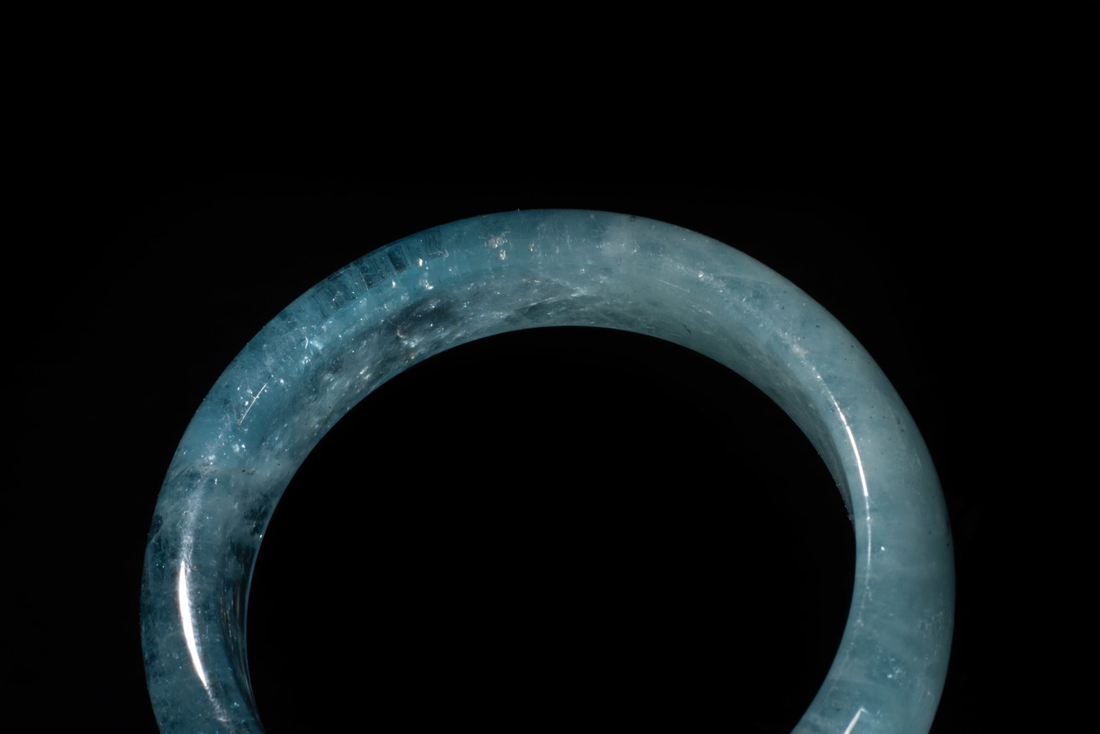 High Quality Aquamarine Bangle - 4