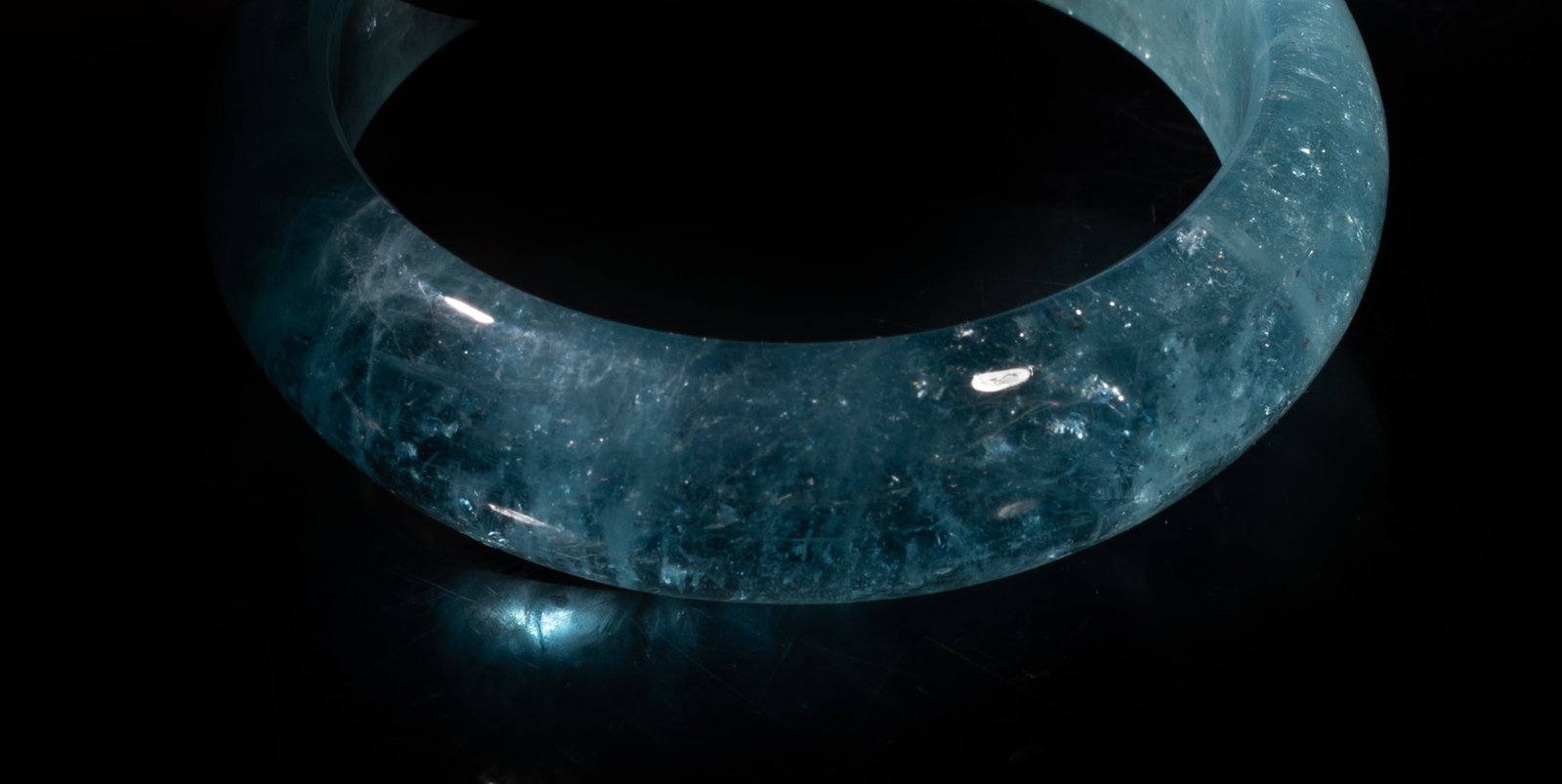 High Quality Aquamarine Bangle - 5