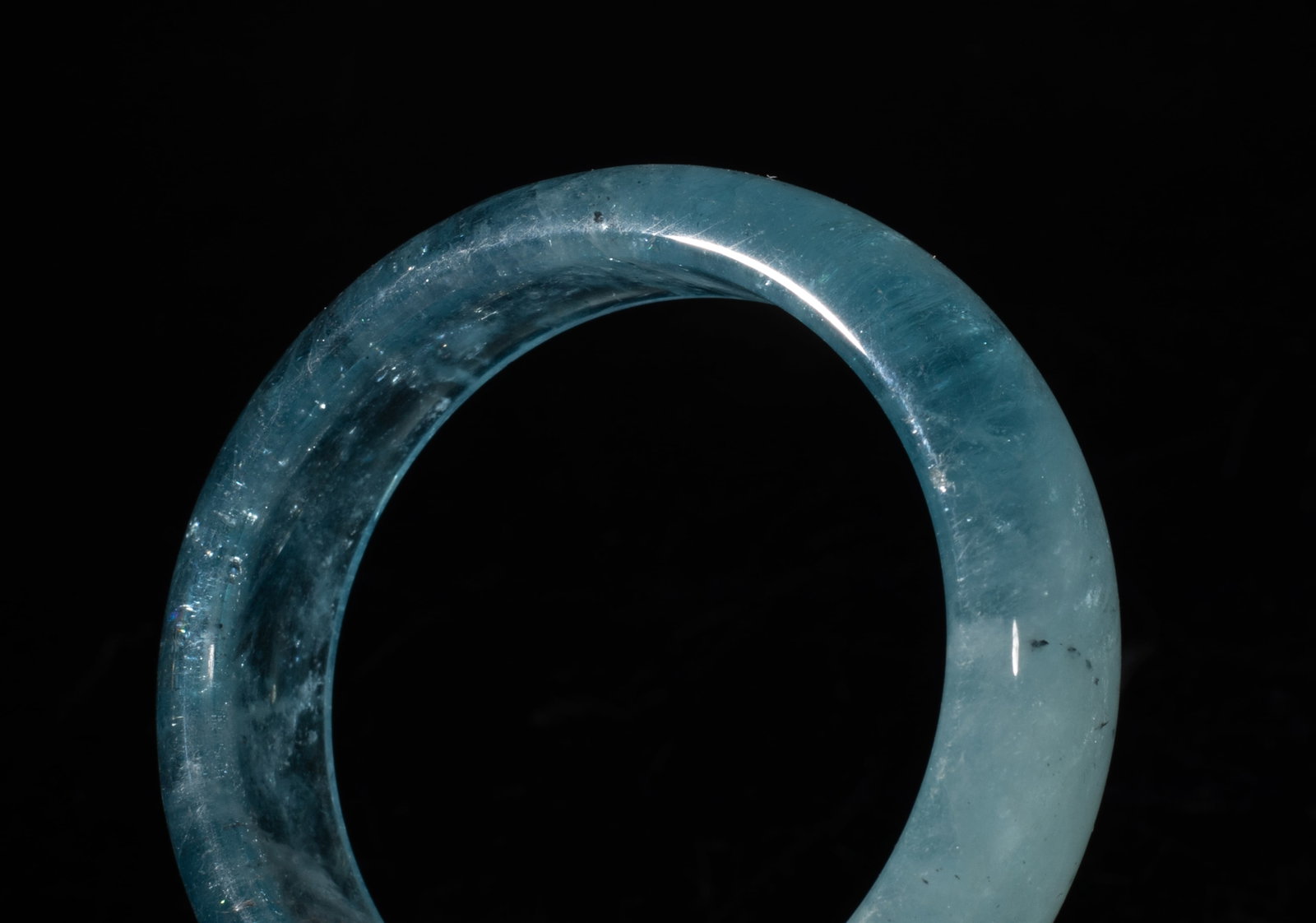 High Quality Aquamarine Bangle - 6