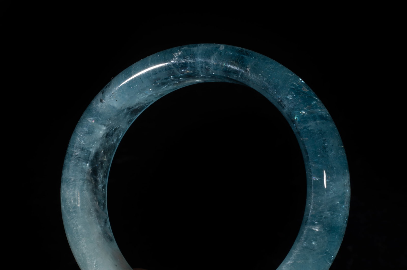 High Quality Aquamarine Bangle - 7