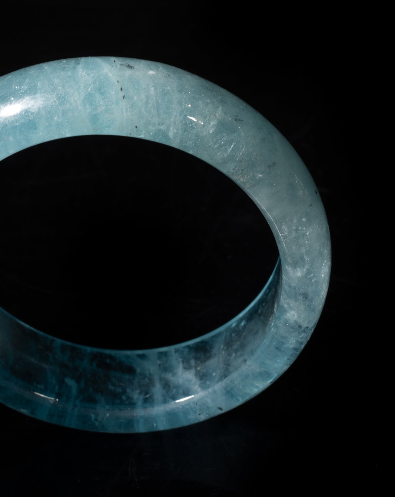 High Quality Aquamarine Bangle - 8