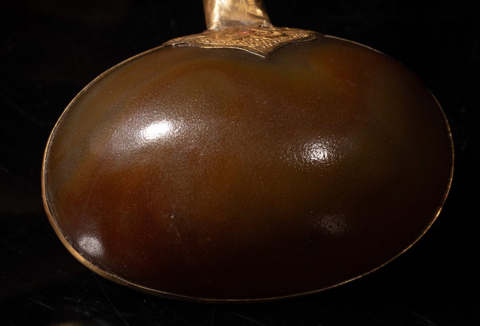 Long Size Chinese Cameo Agate Spoon - 11
