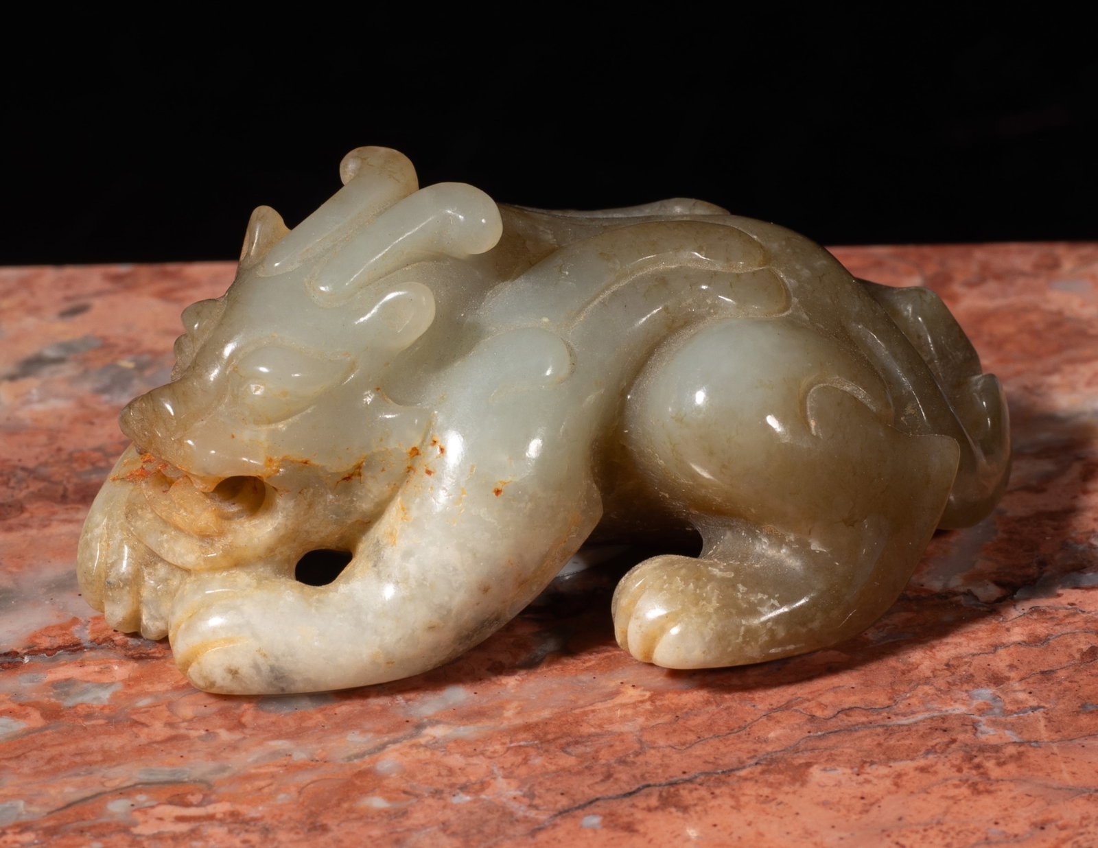 Chinese Export Jade, Aqua, Stone Box - 3
