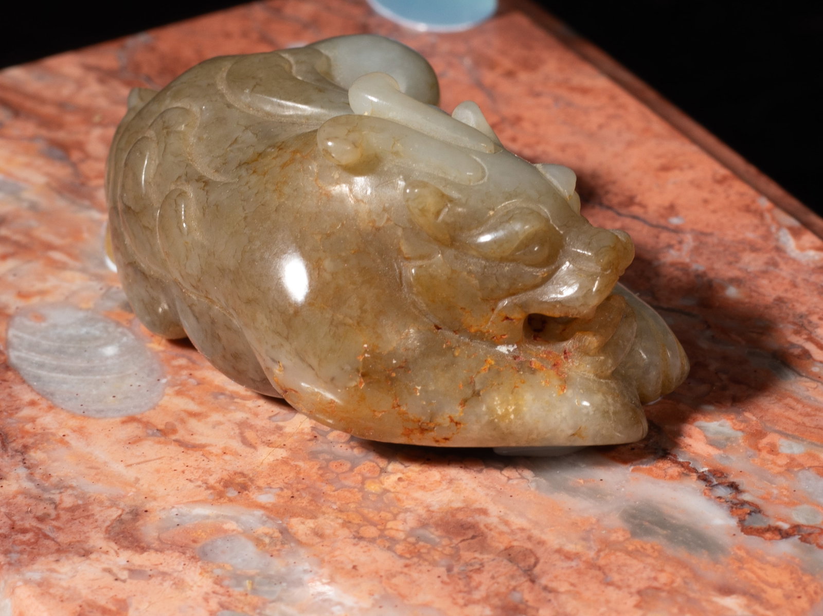 Chinese Export Jade, Aqua, Stone Box - 4