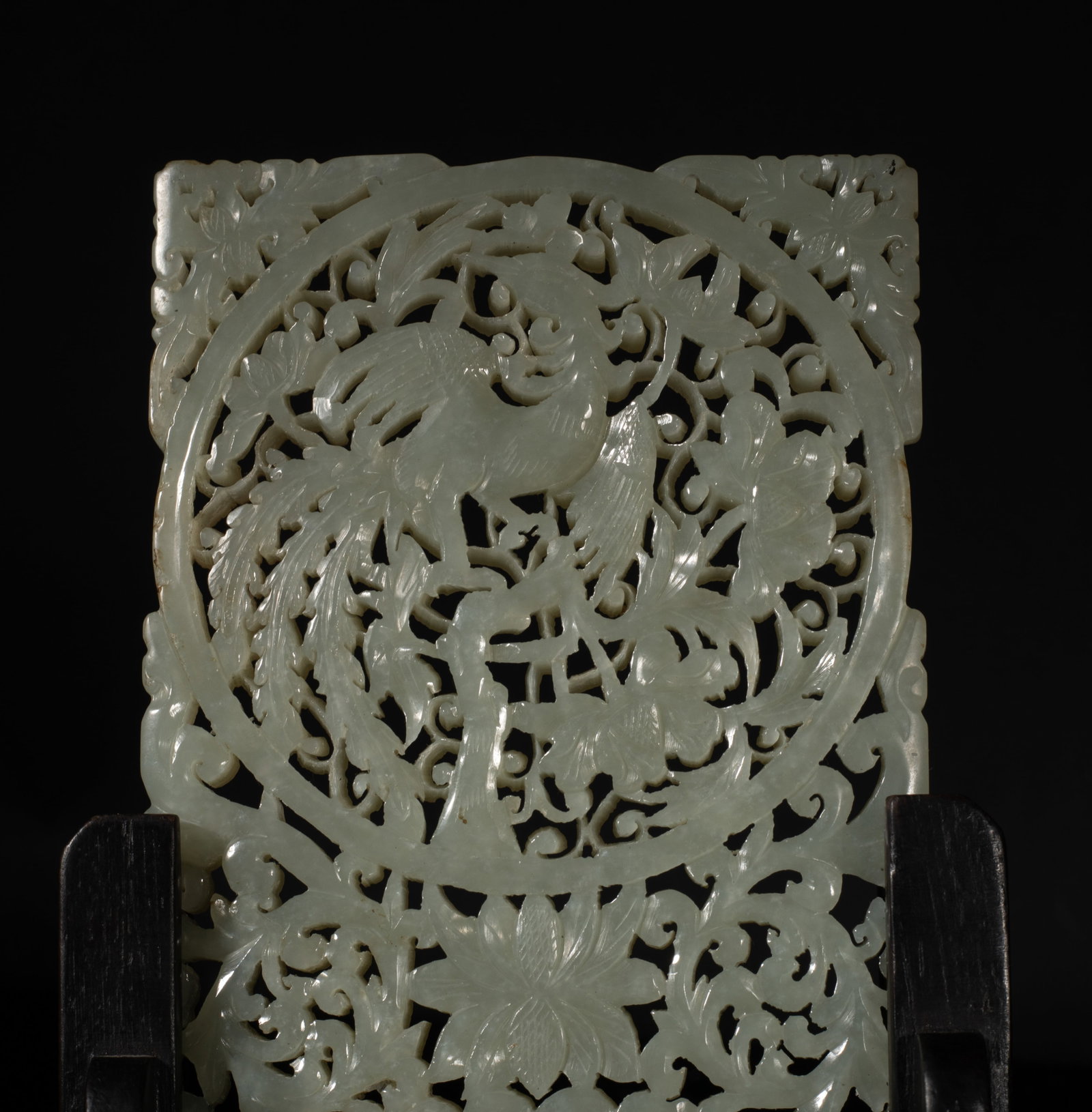 Chinese Jade Carved Table Screen - 4