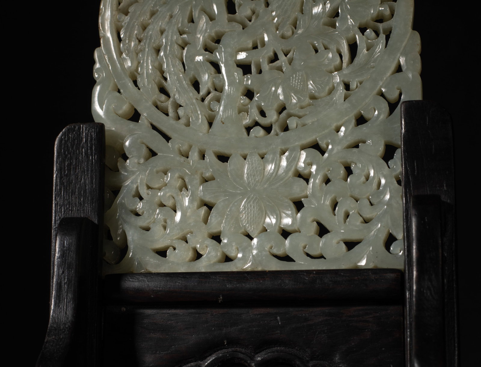 Chinese Jade Carved Table Screen - 5