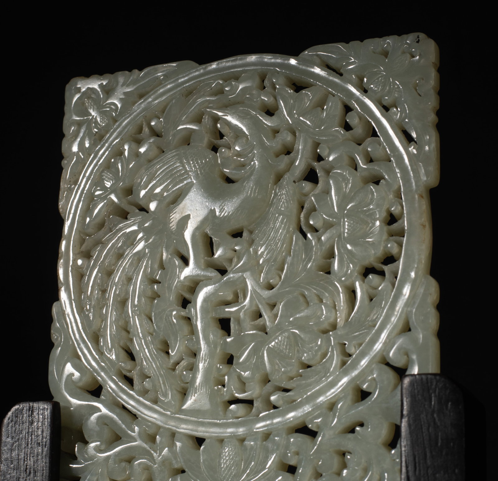Chinese Jade Carved Table Screen - 7
