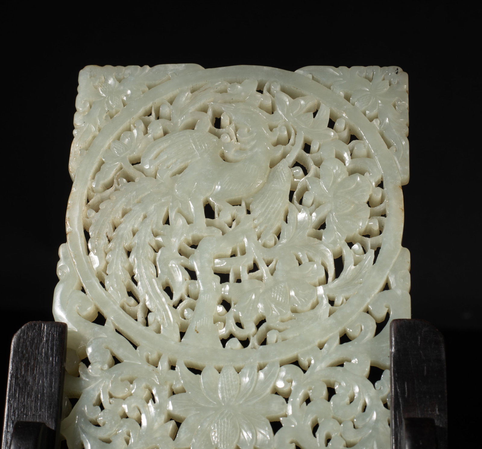 Chinese Jade Carved Table Screen - 8