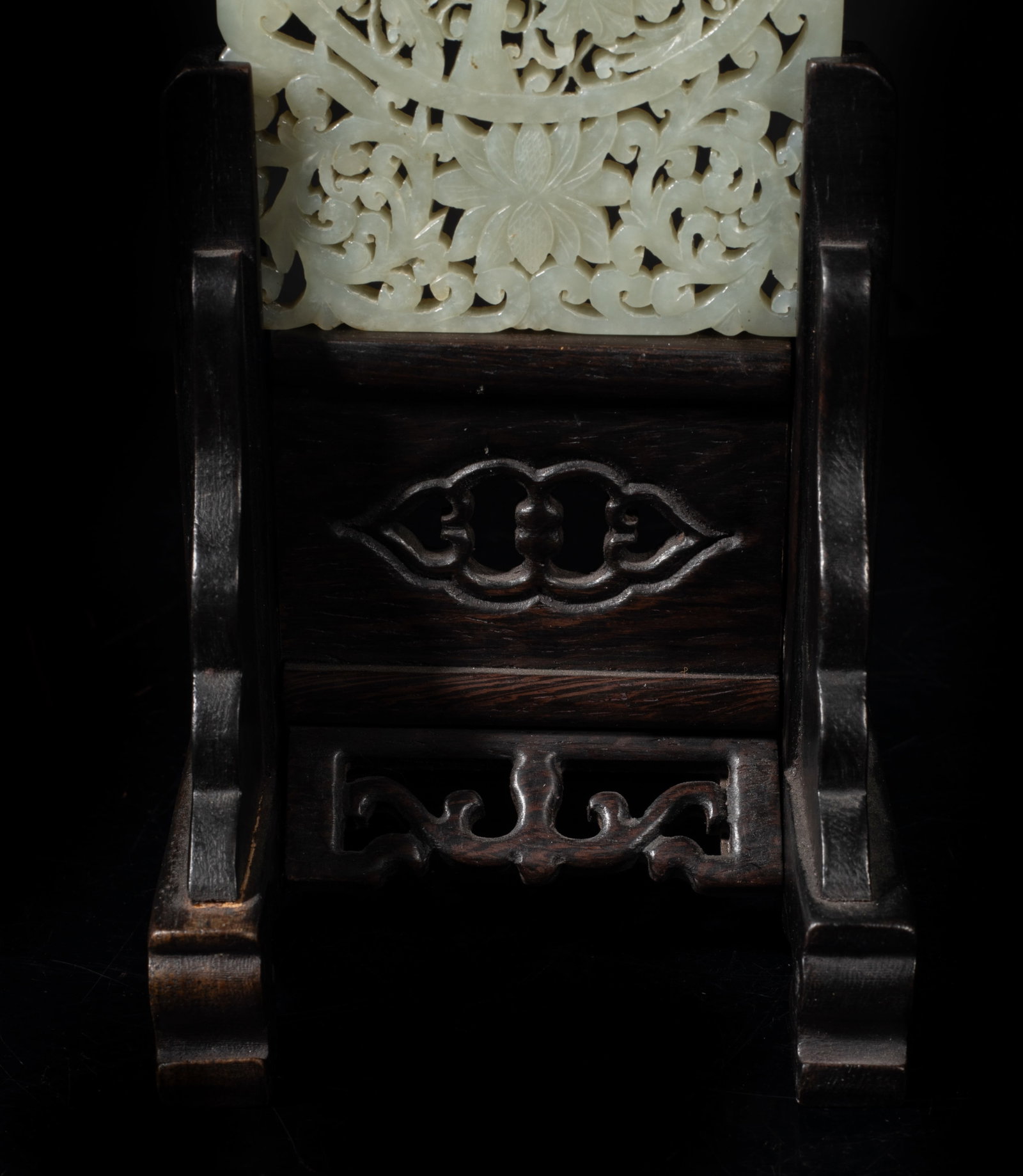 Chinese Jade Carved Table Screen - 9