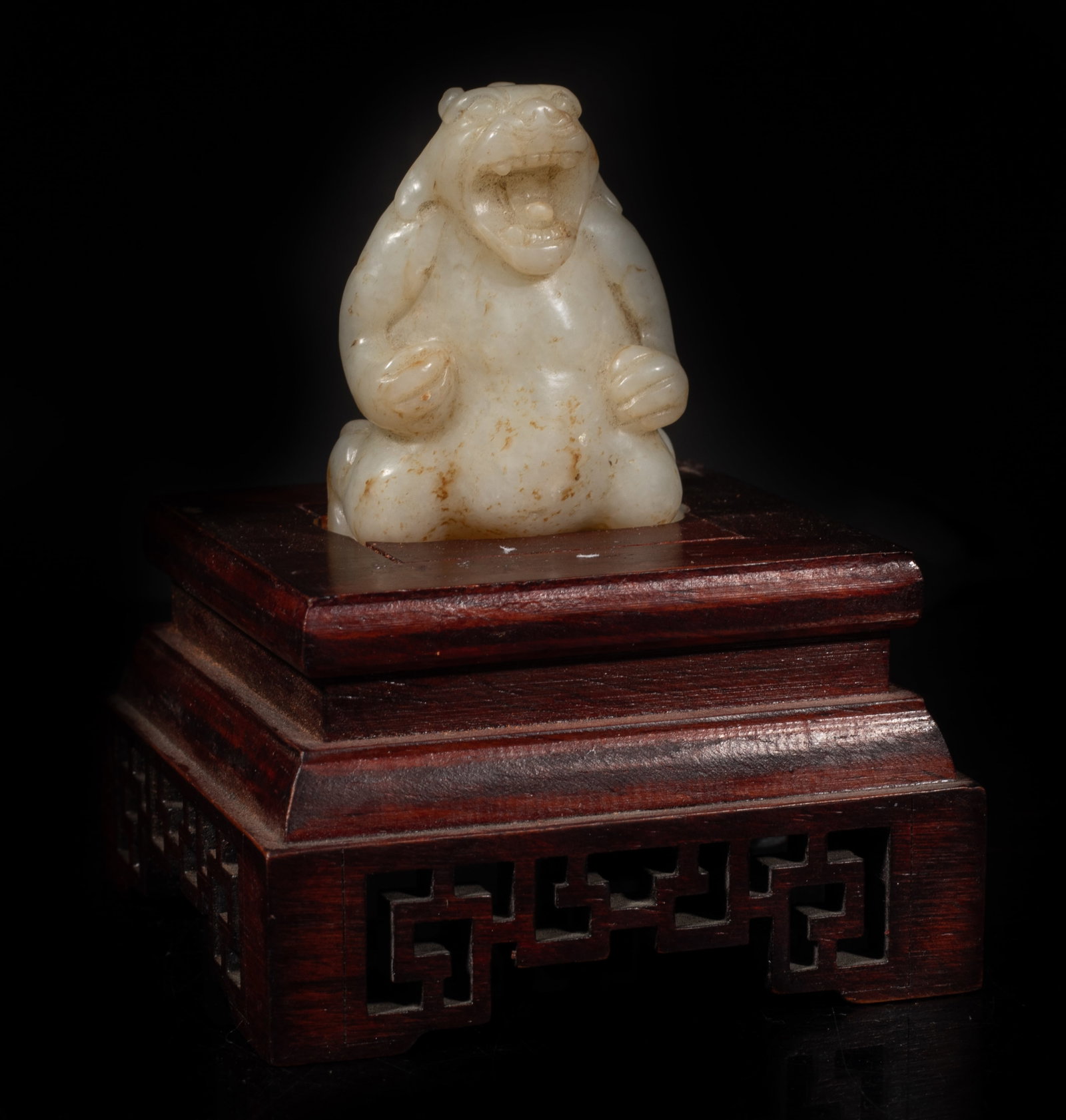 Chinese Russet Jade Sculpture on Base (1 of 9)