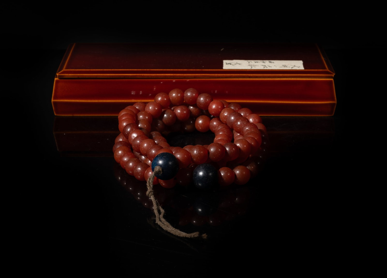 Chinese Nanhong Cameo Agate Prayer Beads (1 of 10)