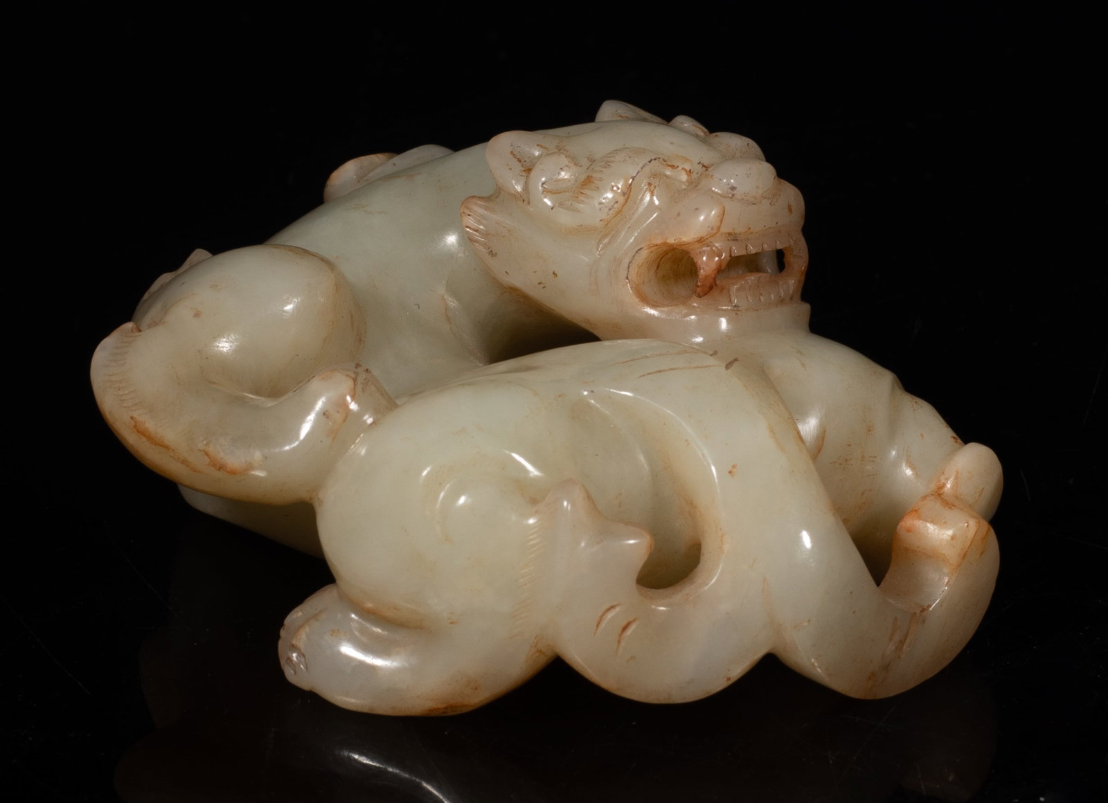 Chinese Russet Jade Carved Beast (1 of 12)
