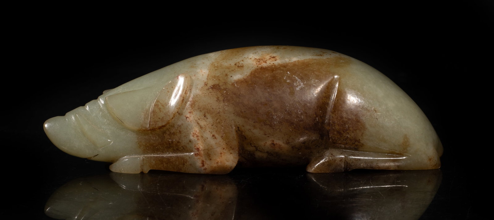 Unusual Chinese Russet Jade Pig (1 of 10)