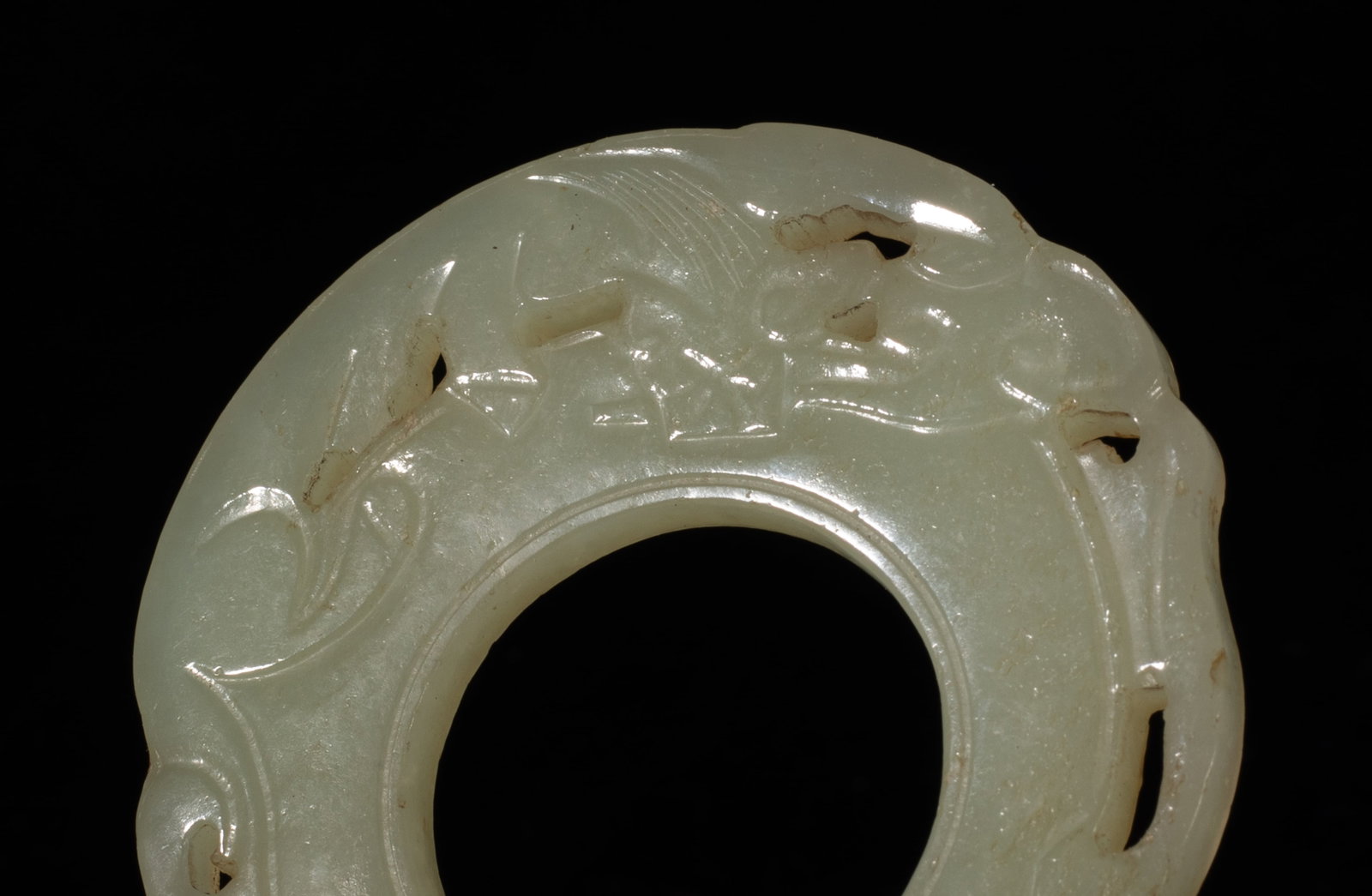 Two Chinese Export Jade Pendants - 12