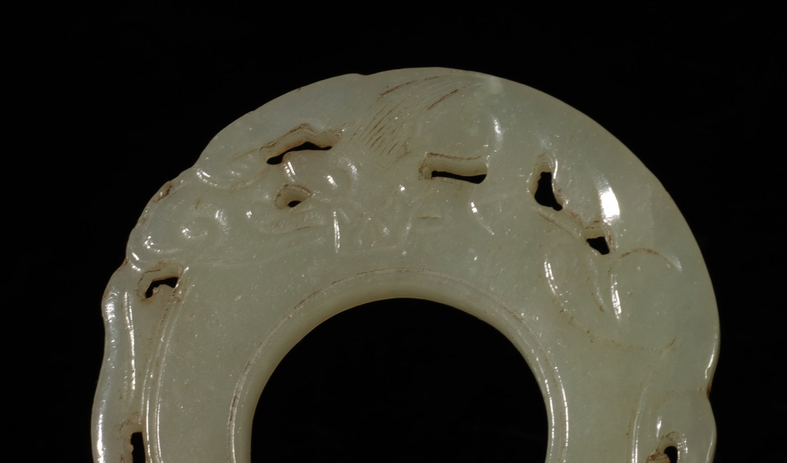 Two Chinese Export Jade Pendants - 8
