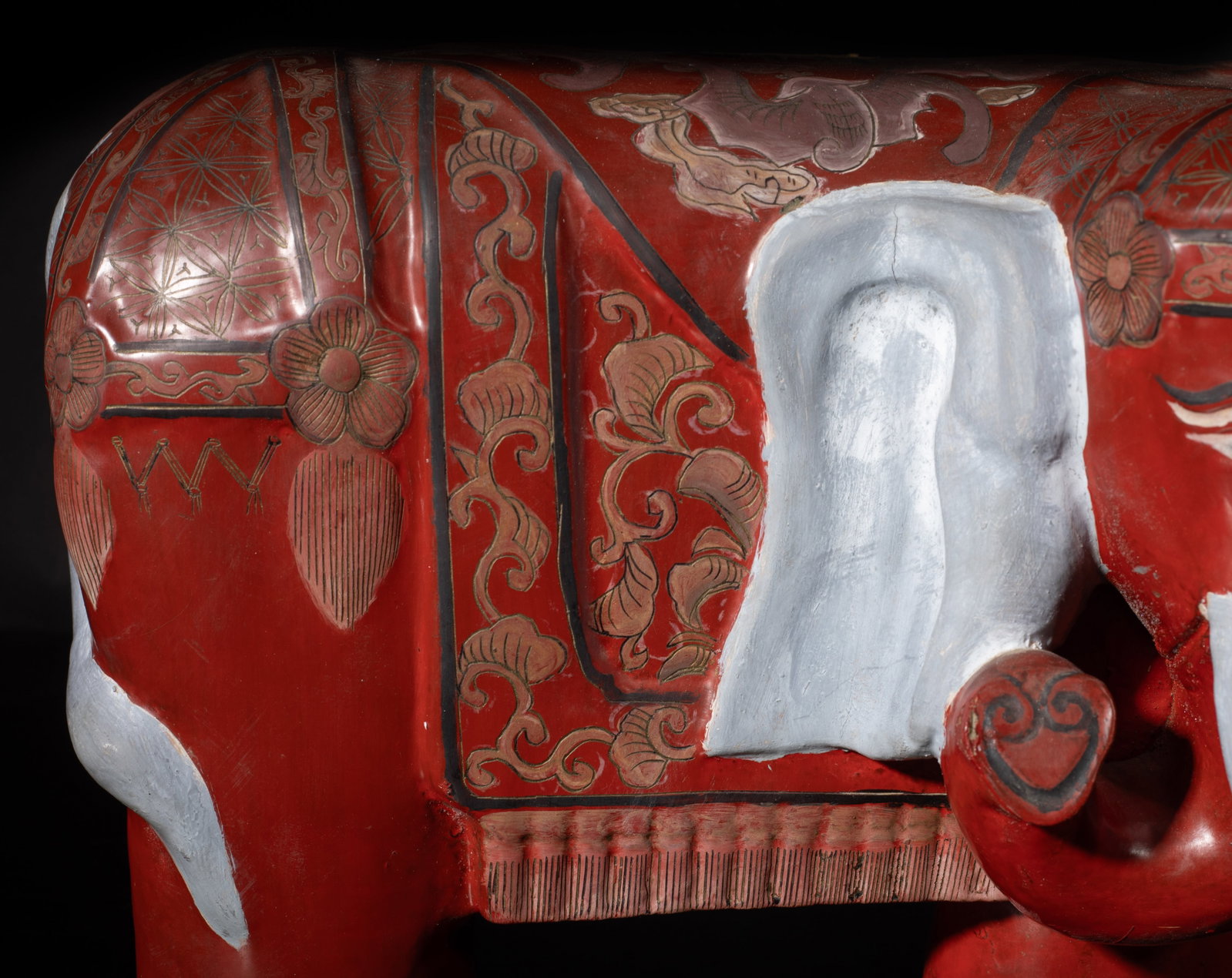 Two Chinese Lacquer Elephant - 5