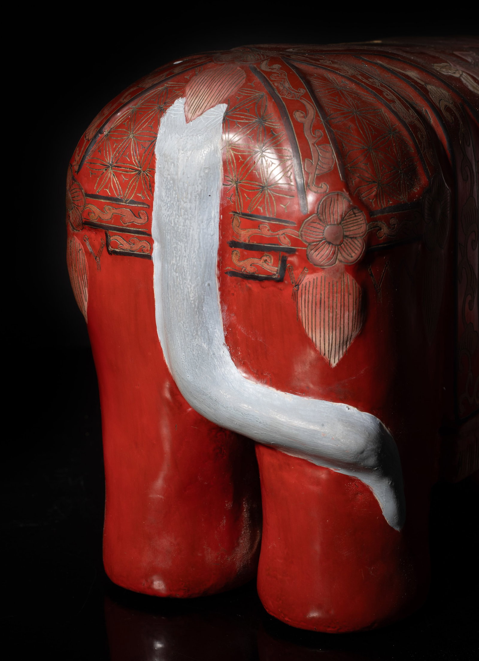 Two Chinese Lacquer Elephant - 6