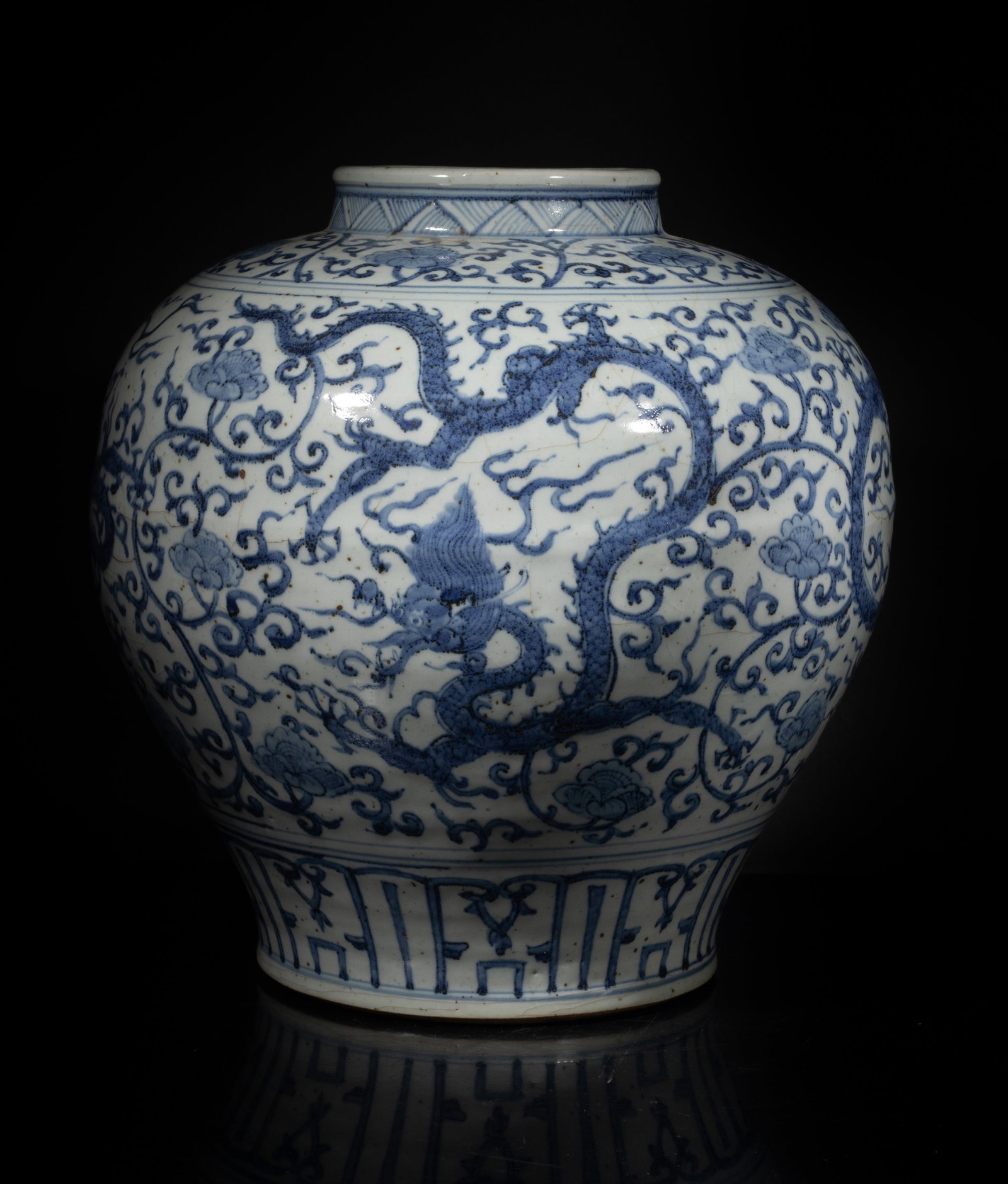 Large Chinese Export Porcelain Dragon Jar (1 of 13)