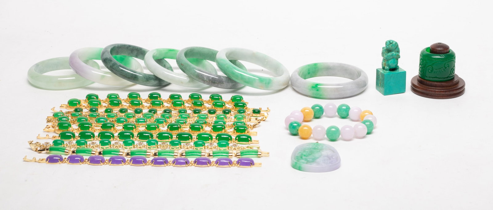 Set Chinese Export Colored Stone Jewelry (1 of 13)