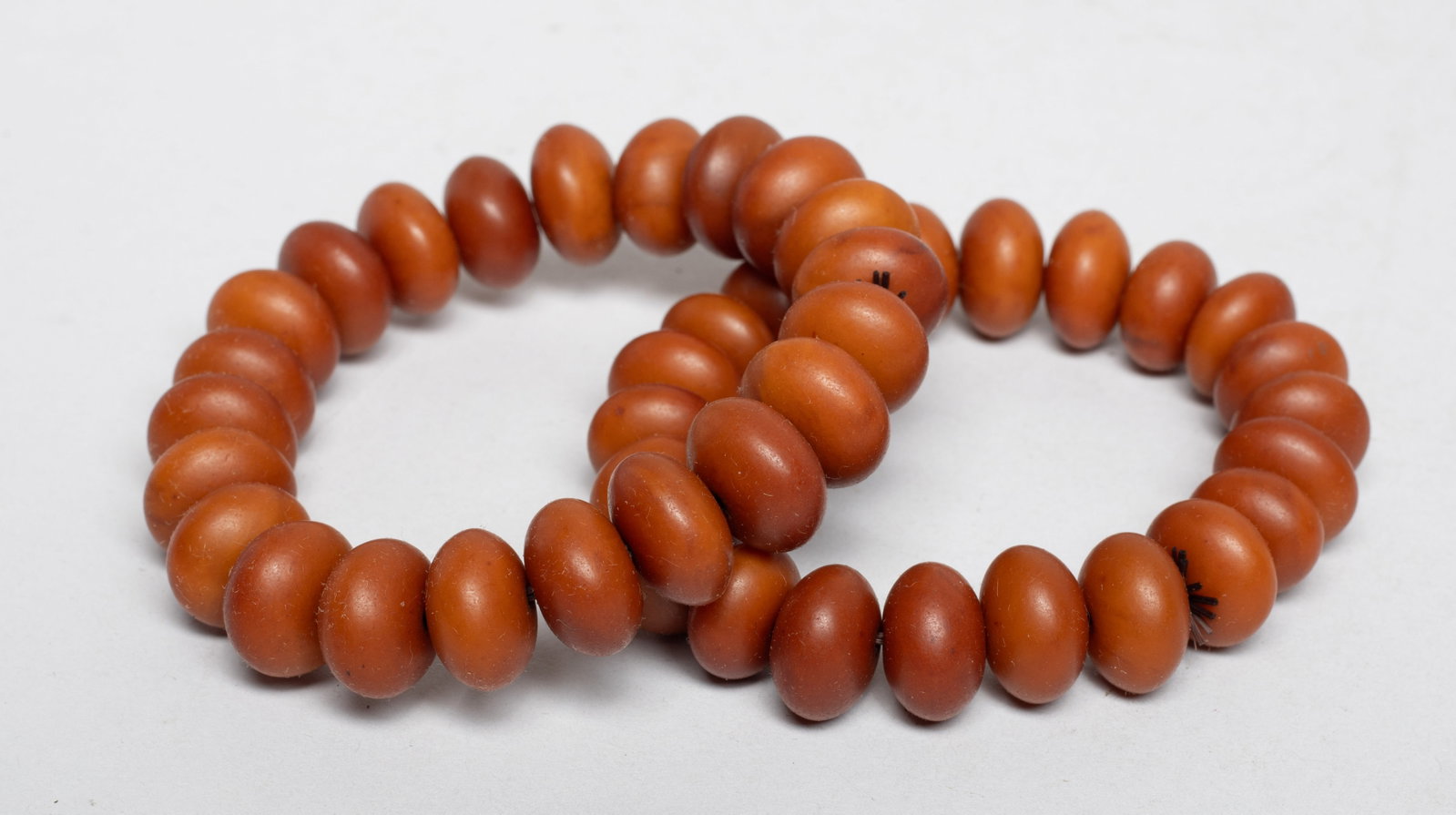 Two Chinese Export Amber Prayer Beads - 5