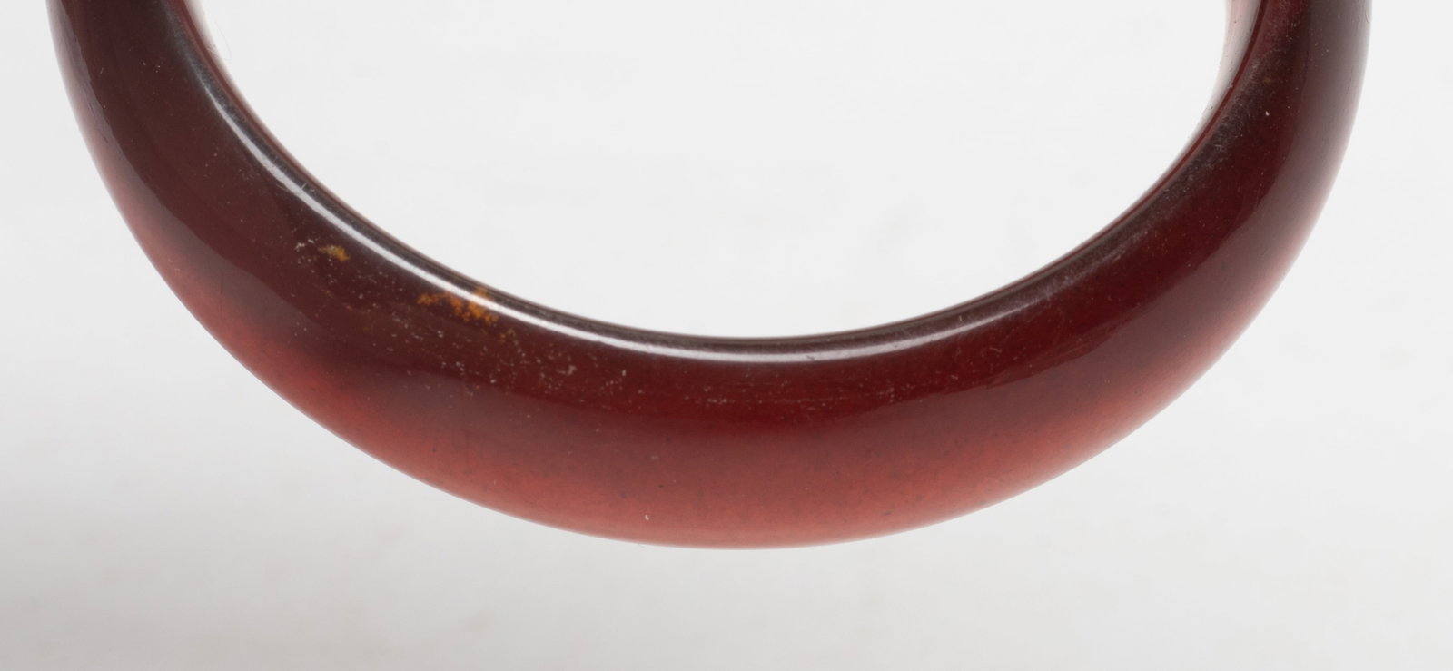 Vtg. Chinese Cherry Amber Bangle - 10