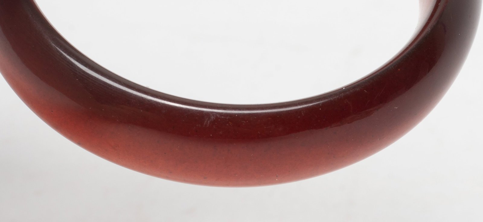 Vtg. Chinese Cherry Amber Bangle - 11