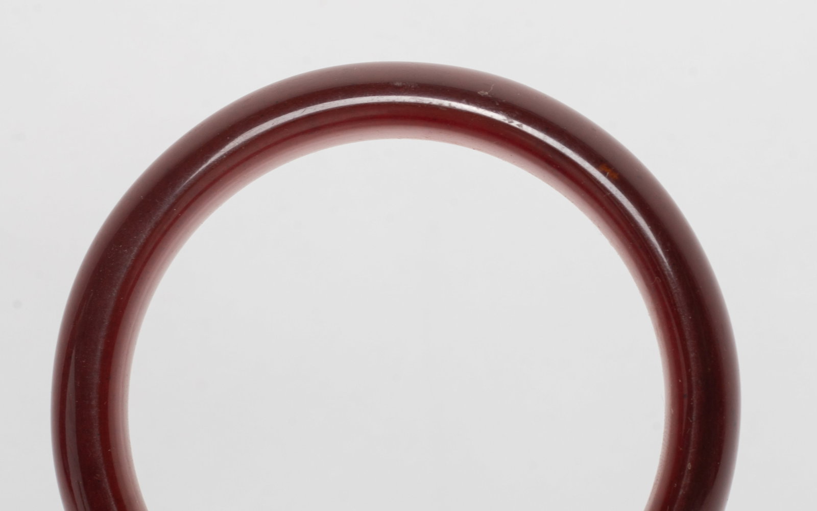 Vtg. Chinese Cherry Amber Bangle - 3