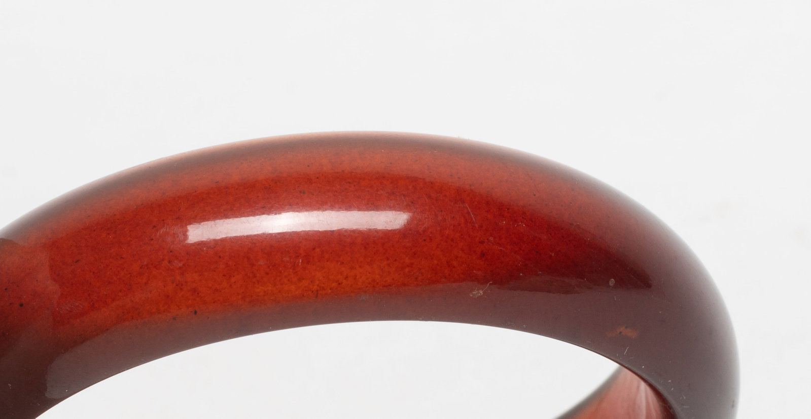 Vtg. Chinese Cherry Amber Bangle - 5