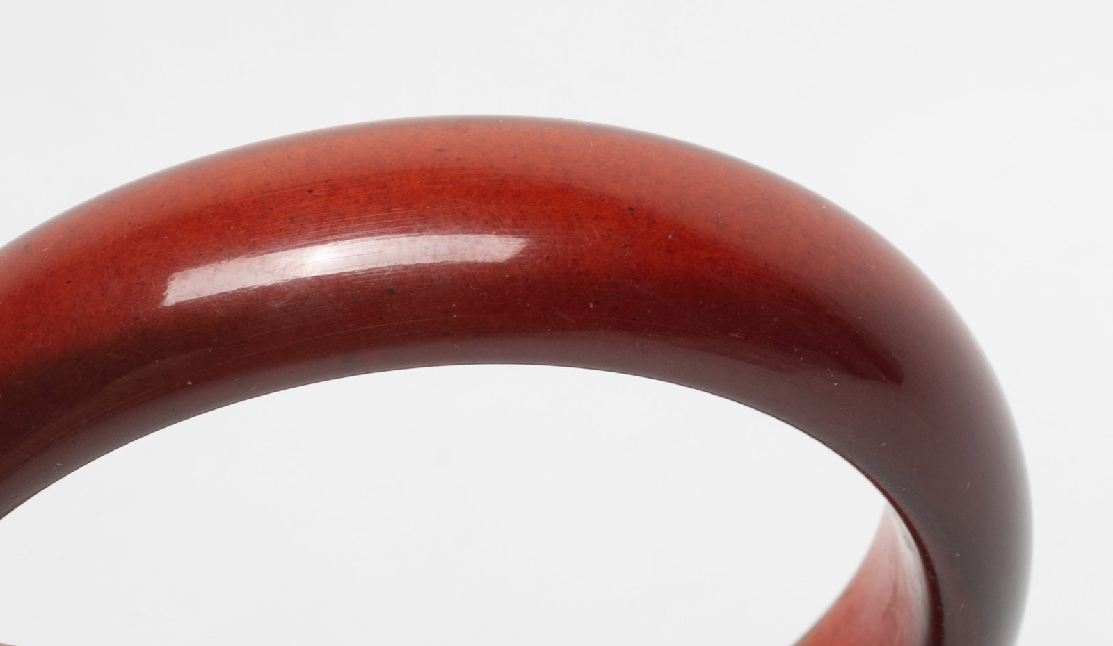 Vtg. Chinese Cherry Amber Bangle - 7
