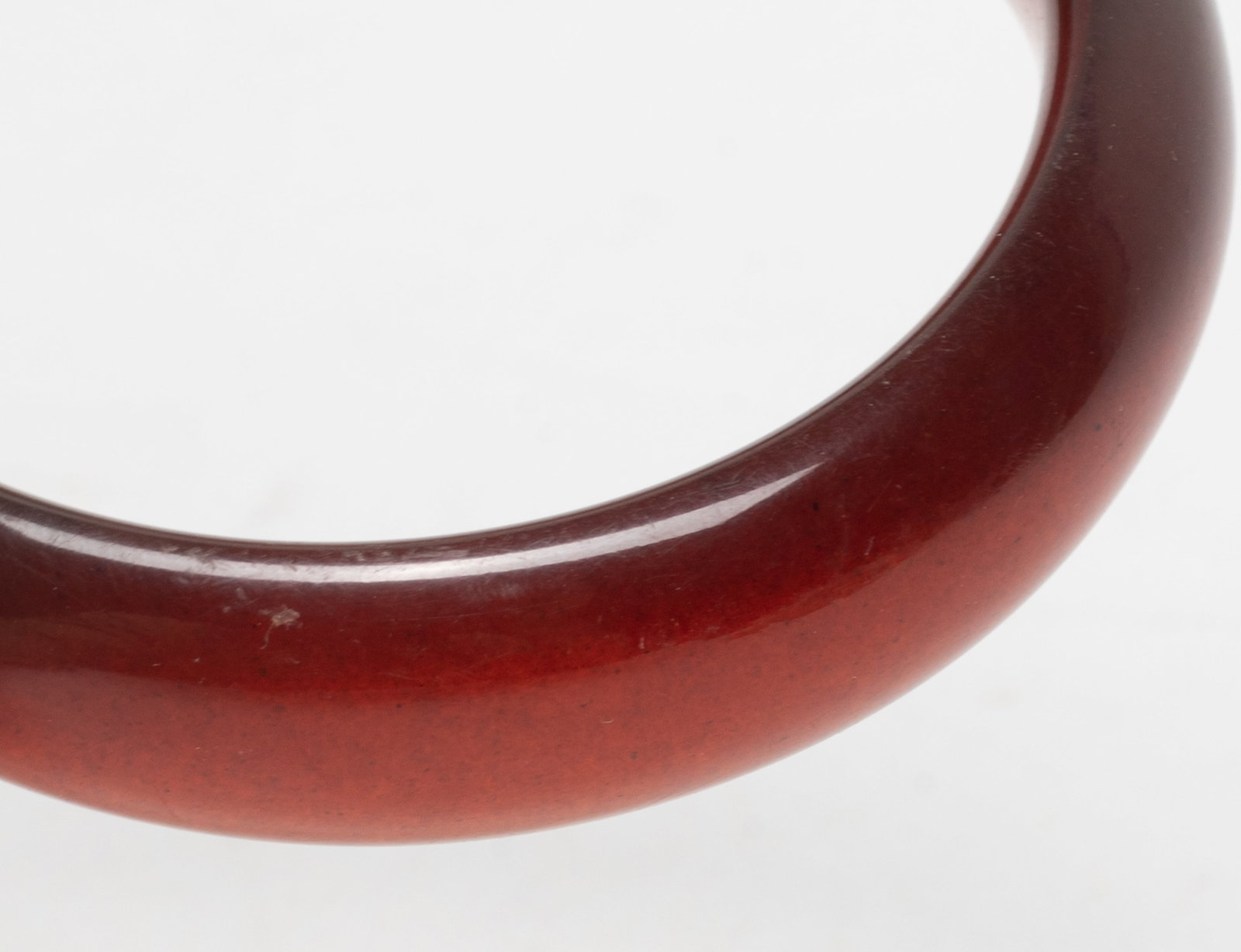 Vtg. Chinese Cherry Amber Bangle - 8