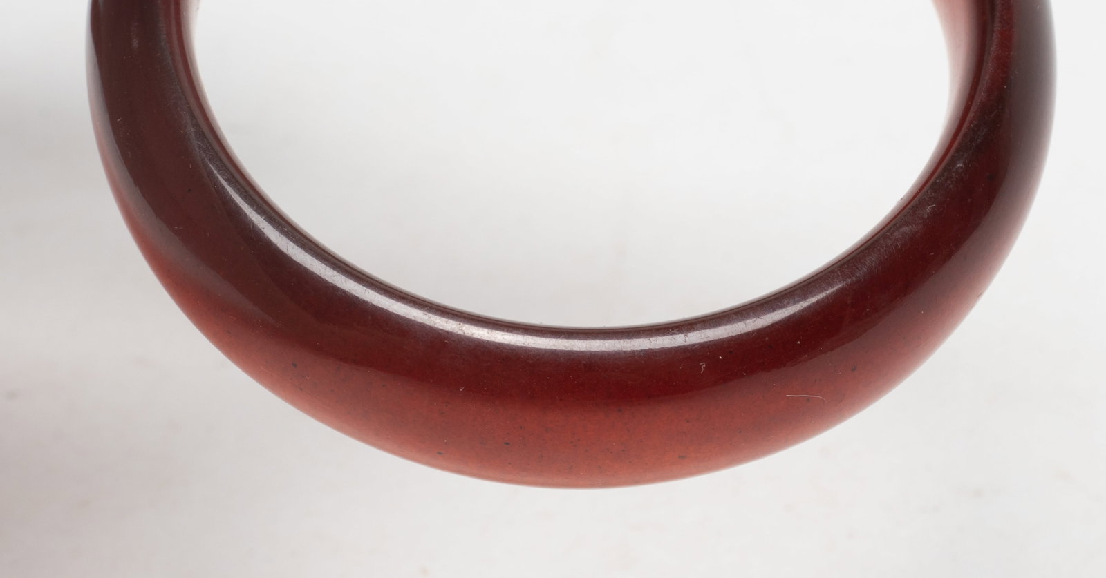 Vtg. Chinese Cherry Amber Bangle - 9