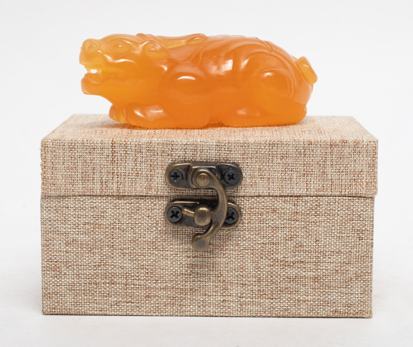 Vtg. Chinese Tianhuang Stone Carved Beast (1 of 9)