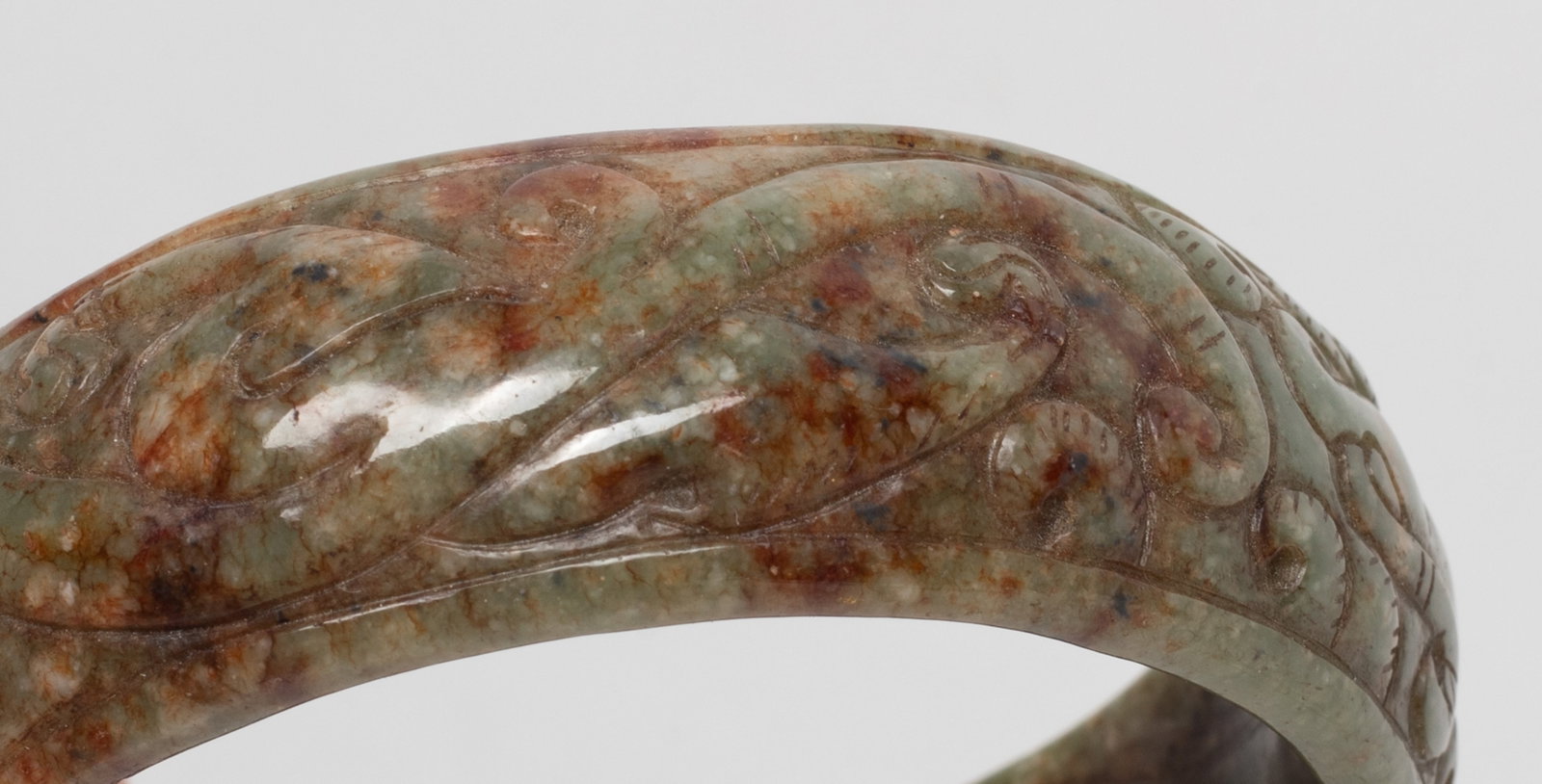 Two Chinese Jade Like/ Stone Bangles - 11