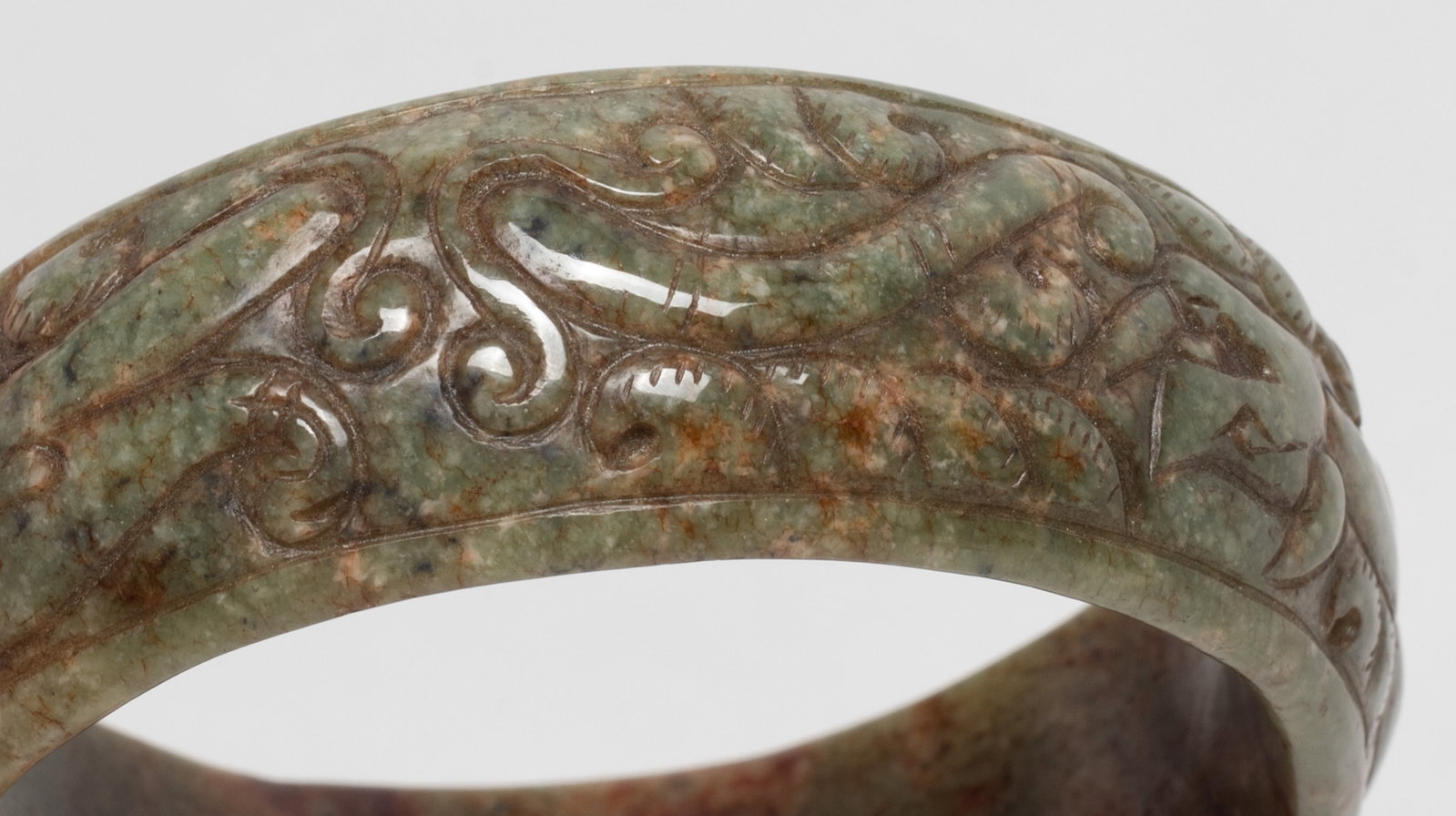Two Chinese Jade Like/ Stone Bangles - 7