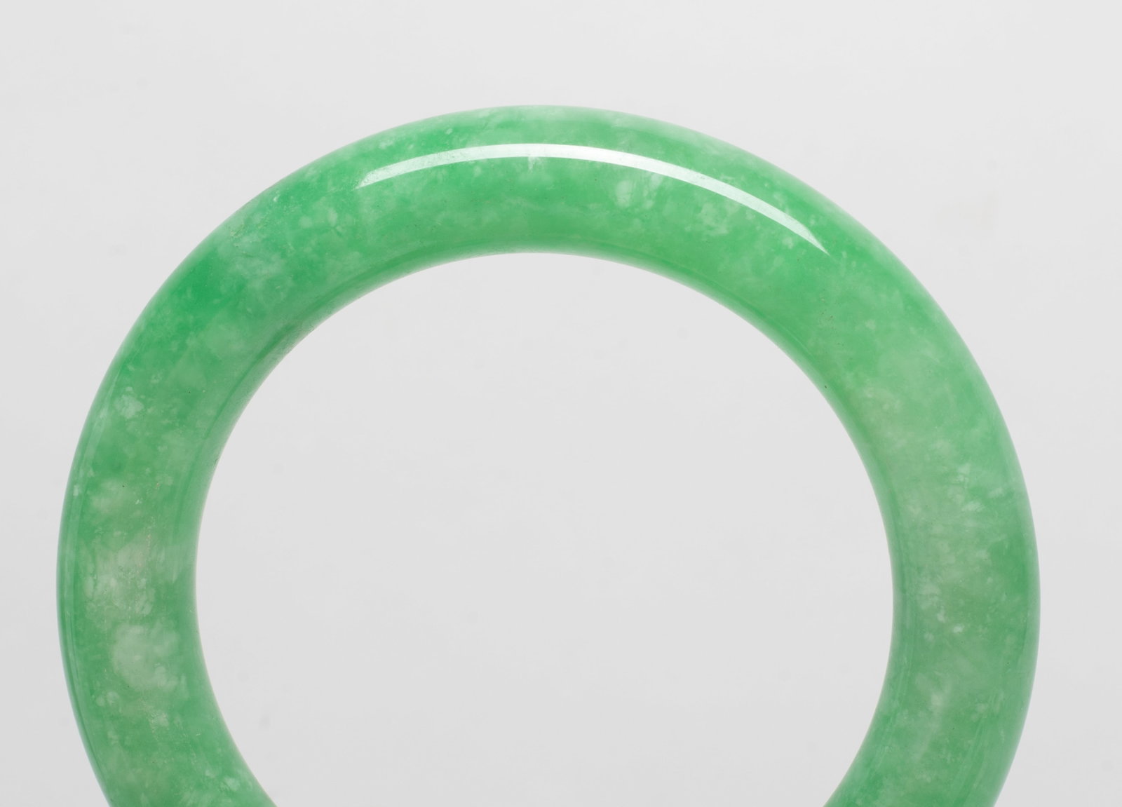 Two Chinese Export Jade Bangles - 6