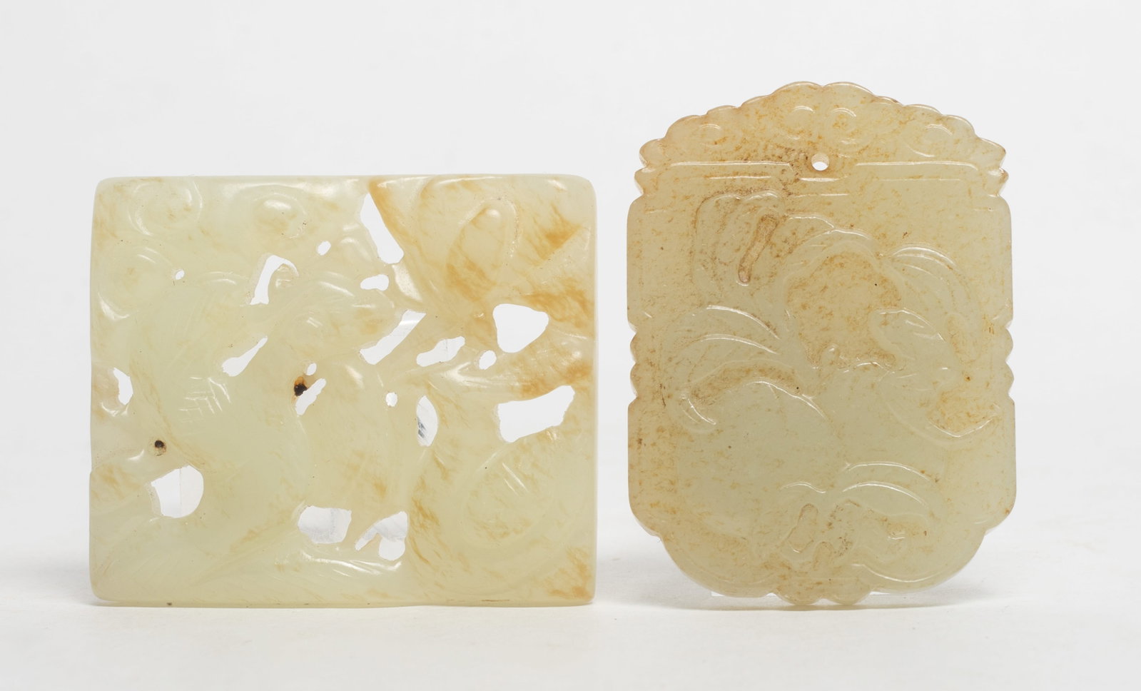 Two Chinese Jade Carved Plaques (1 of 12)