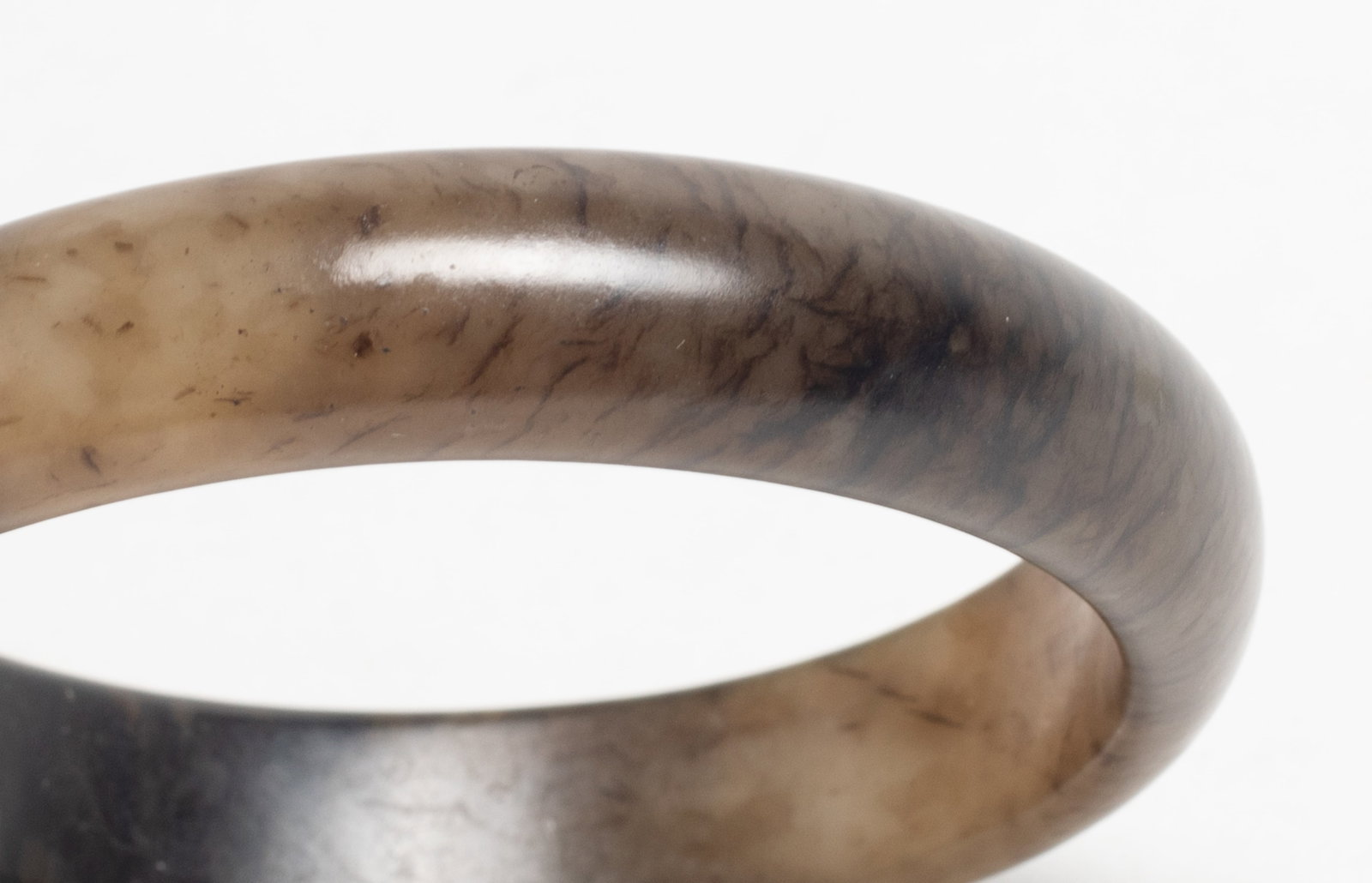 Two Chinese Jade Carved Bangles - 5