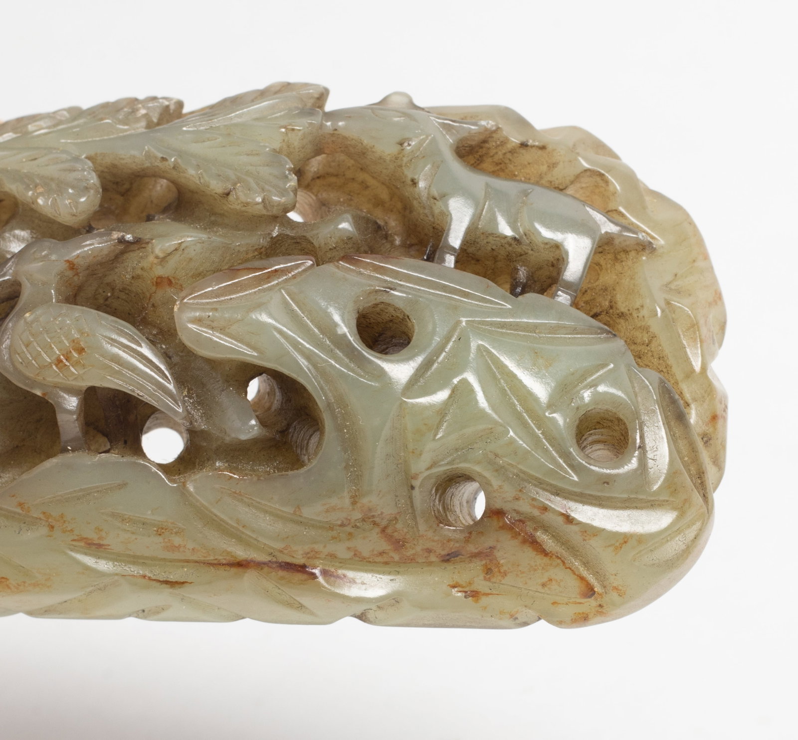 Chinese Jade Dragon Bangle, Openwork Sculpture - 3